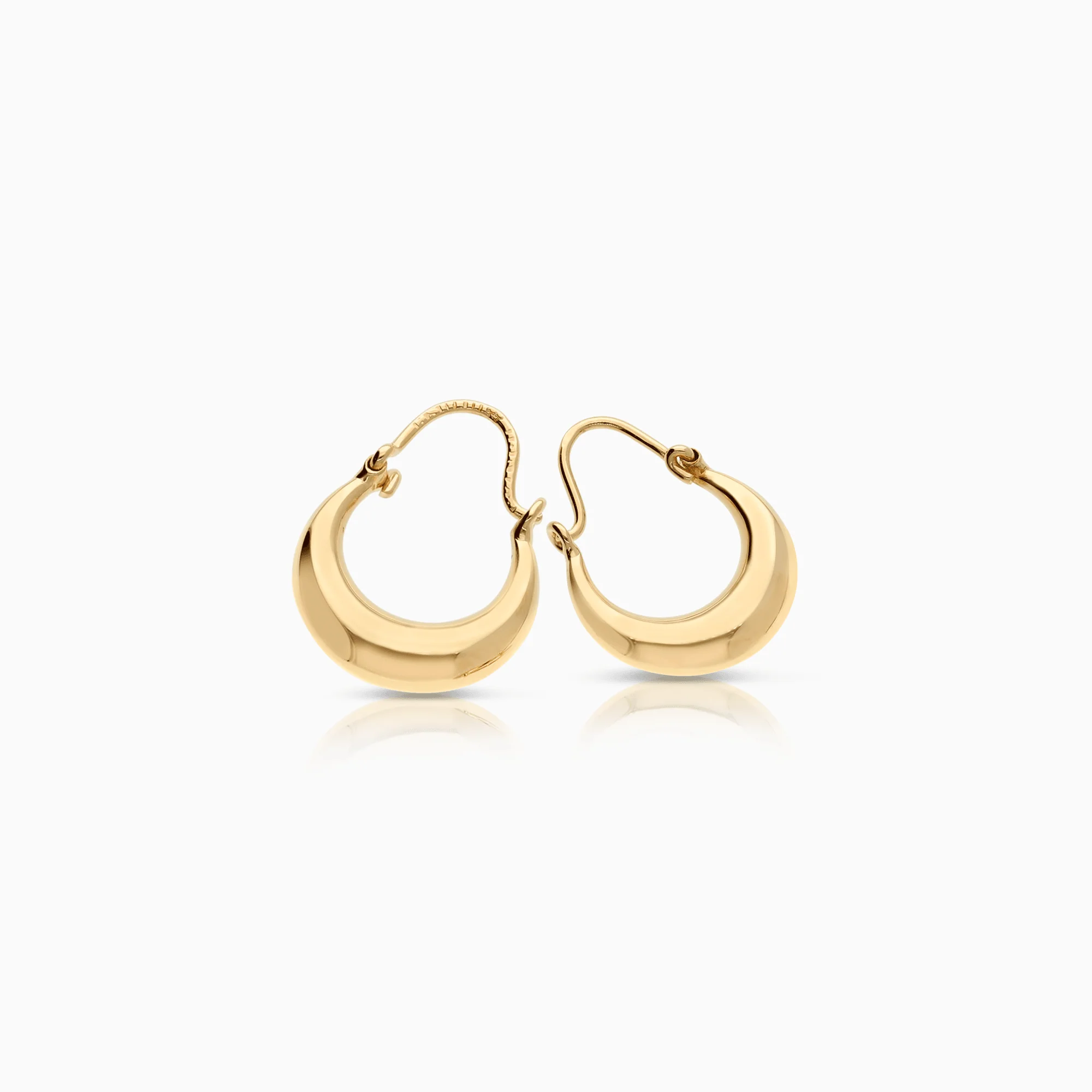 Gold hoop earrings 1.46g 18K gold - Image 2