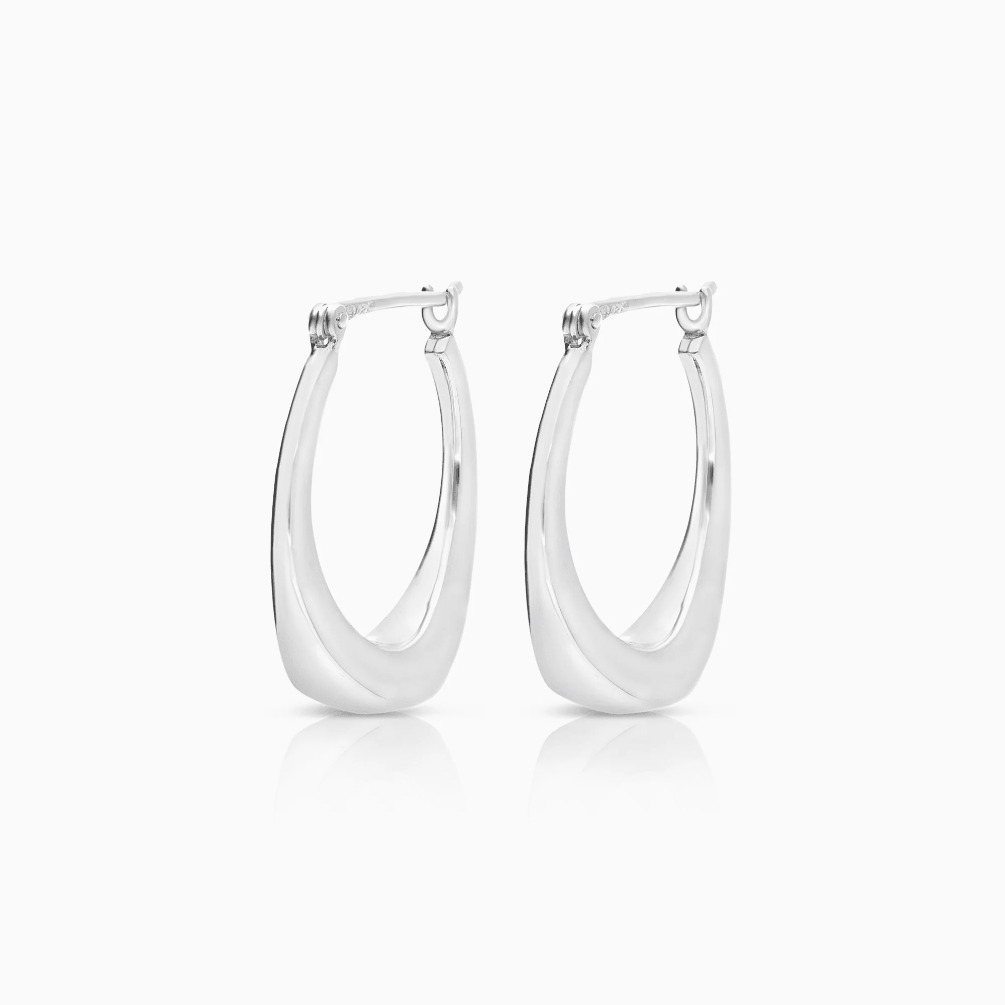 Gold Hoop Earrings 1.51g 18K White Gold