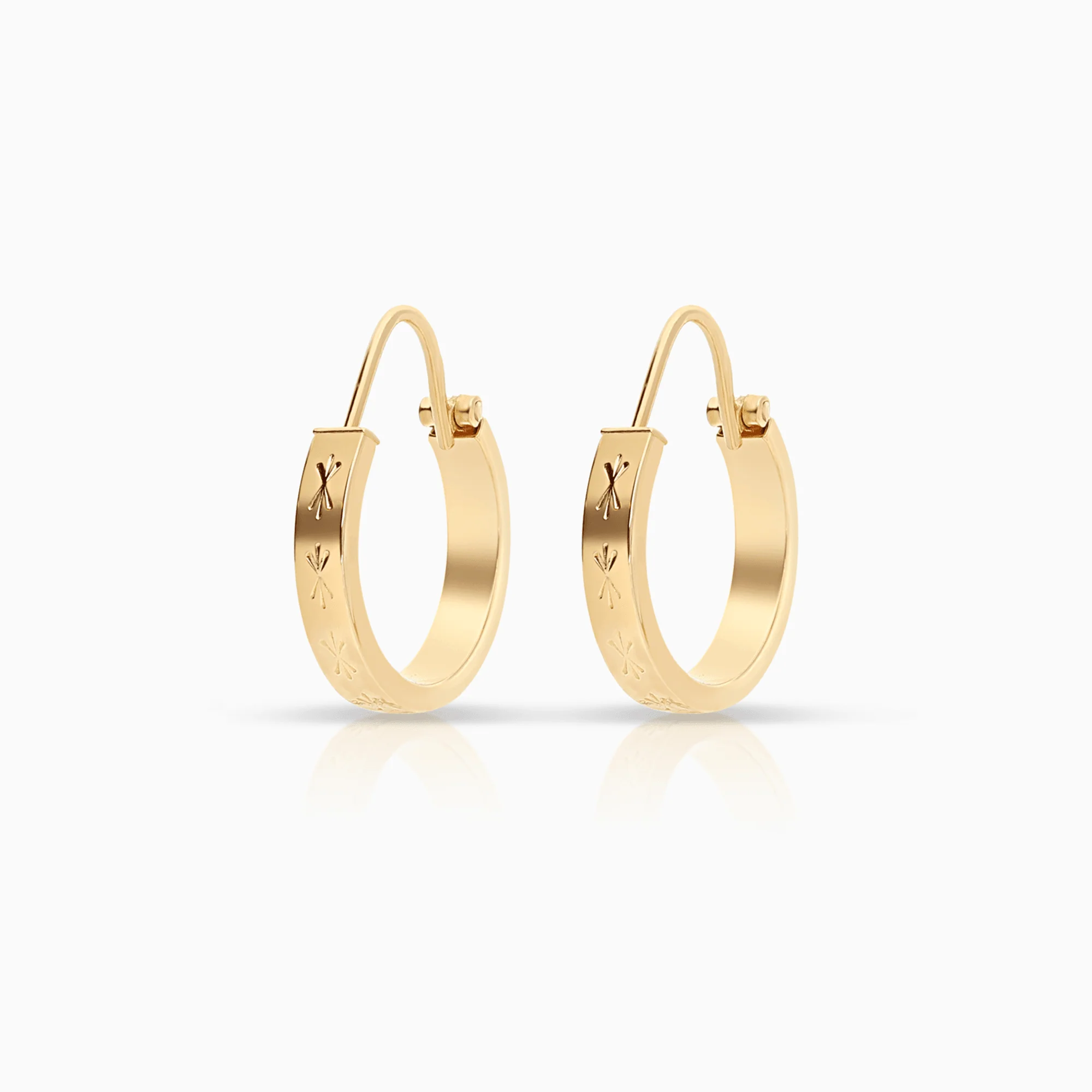 Gold hoop earrings 1.53g 18K gold