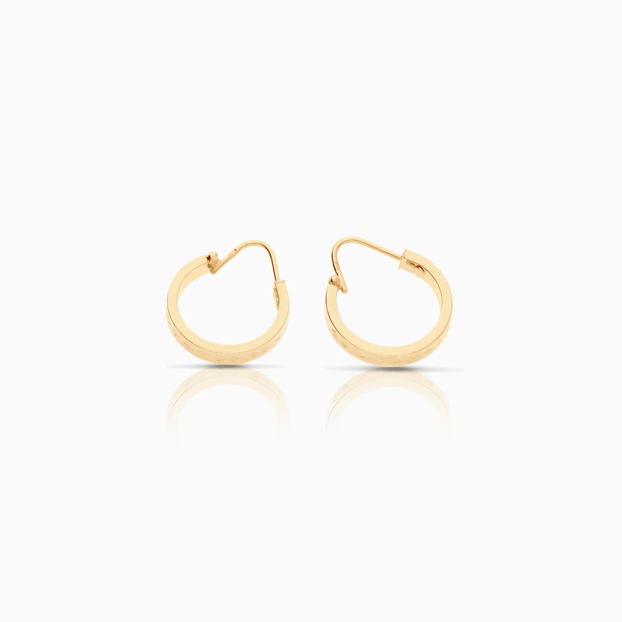 Gold hoop earrings 1.53g 18K gold - Image 2