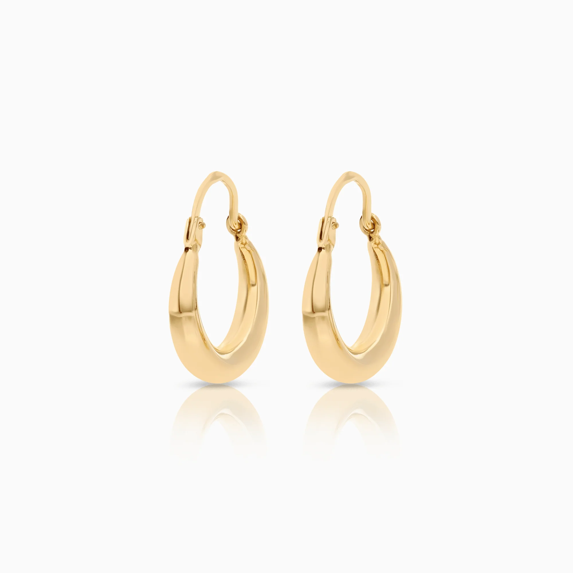Gold hoop earrings 1.56g 18K