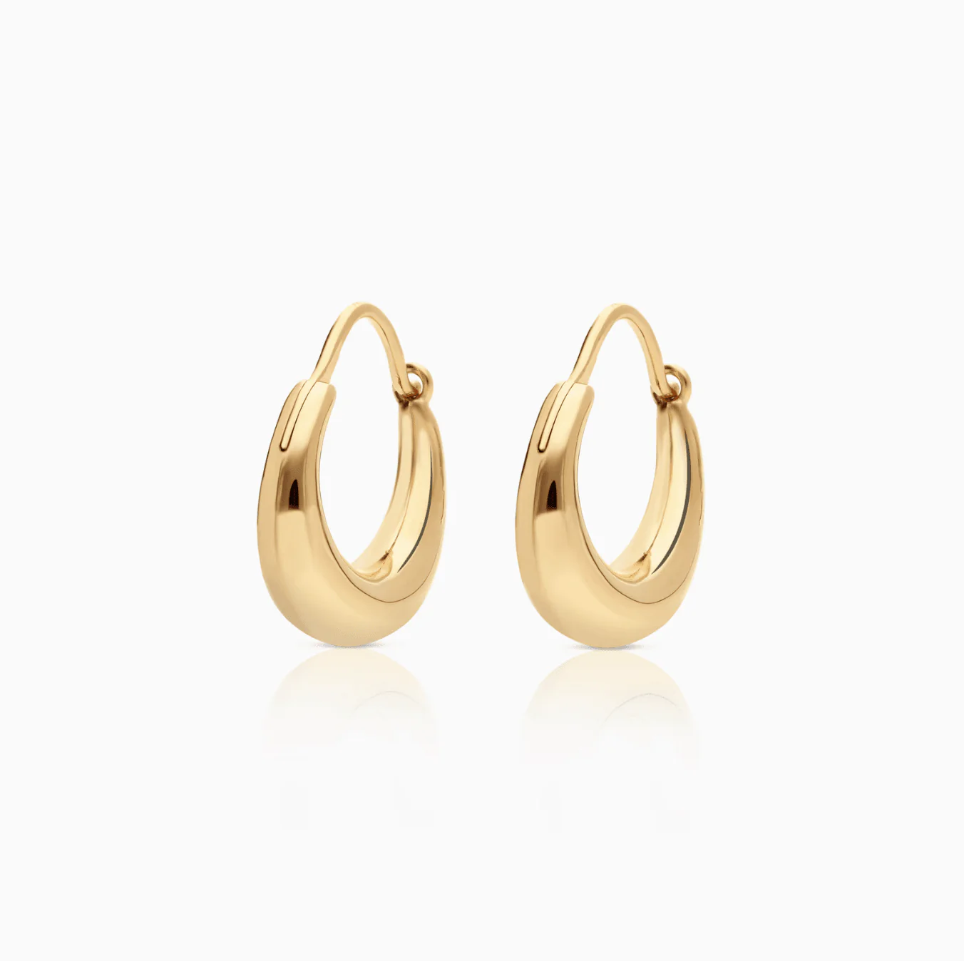 Gold hoop earrings 1.63g 18K gold