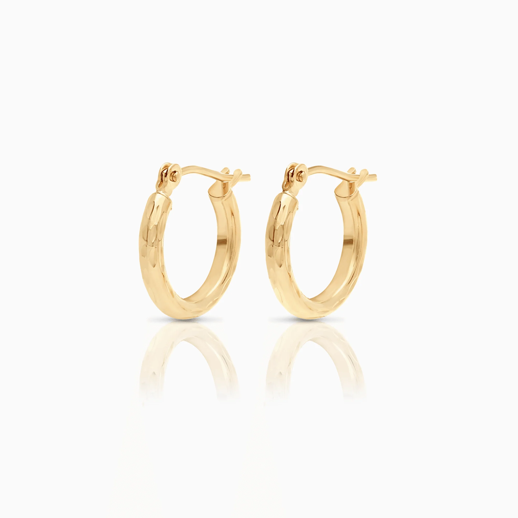 Gold hoop earrings 1.68g 18K gold