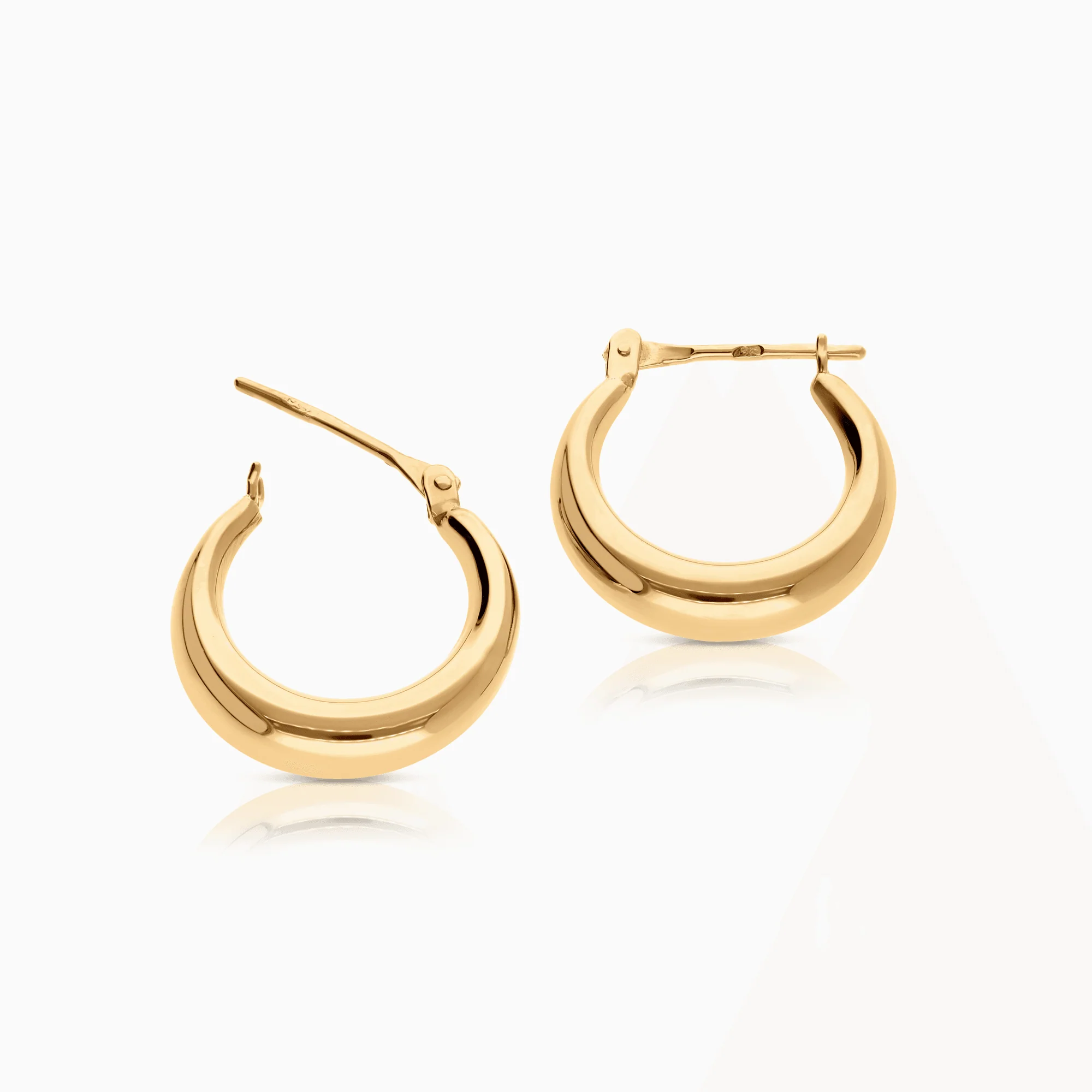 Gold hoop earrings 1.70g 18K gold - Image 2