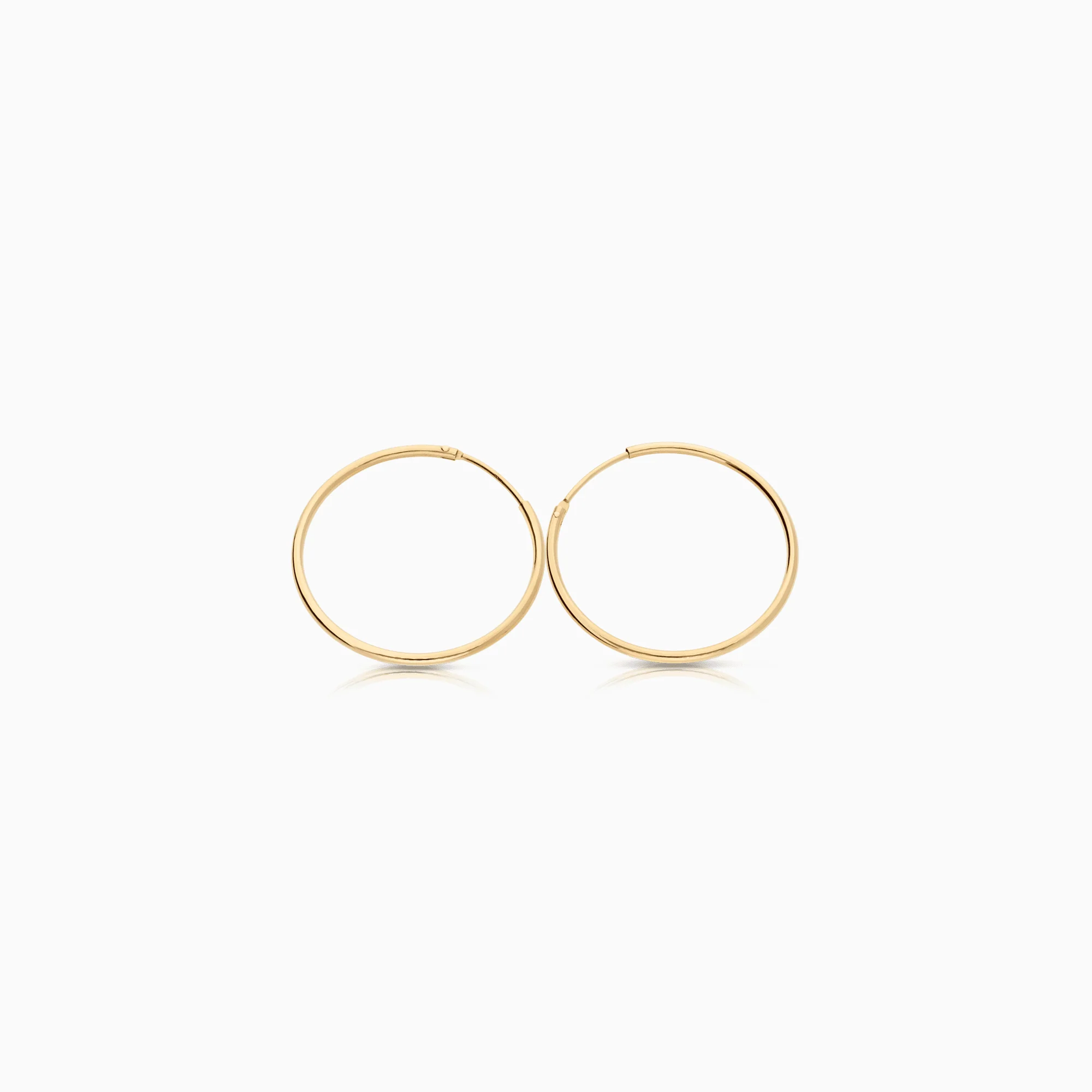 Gold hoop earrings 1.70g 18K gold - Image 2