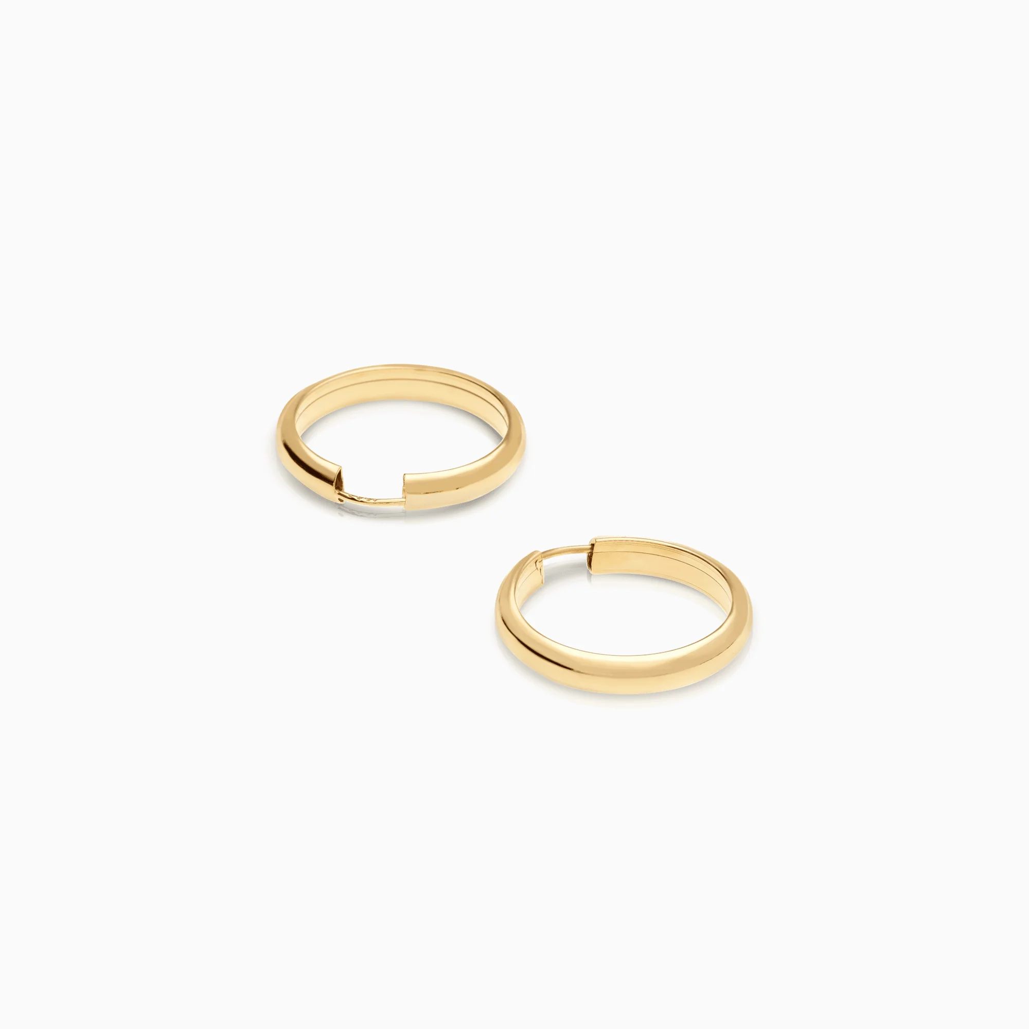 Gold Hoop Earrings 1.80g 18K Gold - Image 2