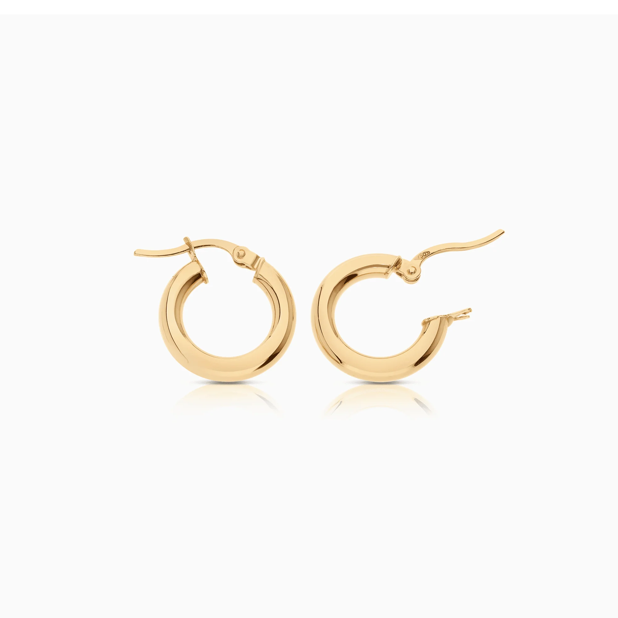 Gold hoop earrings 1.82g 18K gold - Image 2