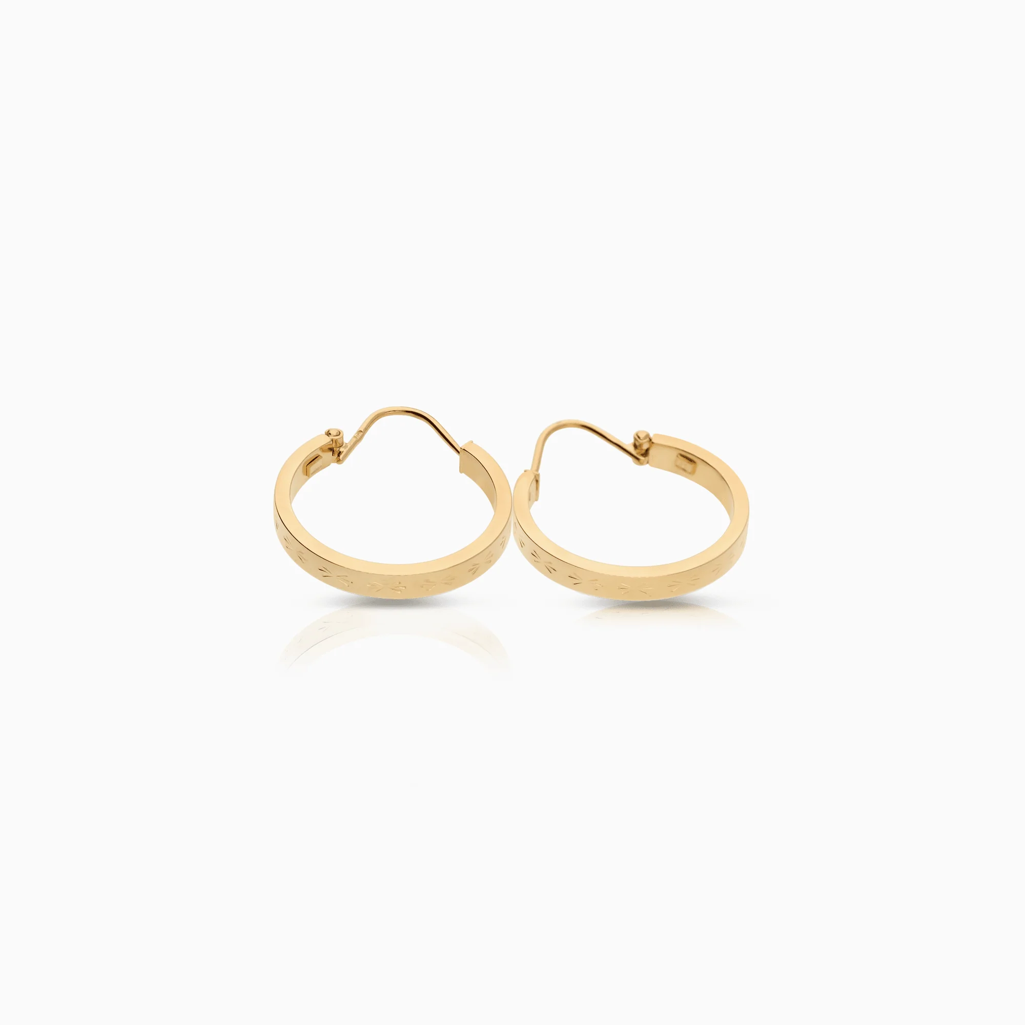 Gold hoop earrings 1.82g 18K gold - Image 2
