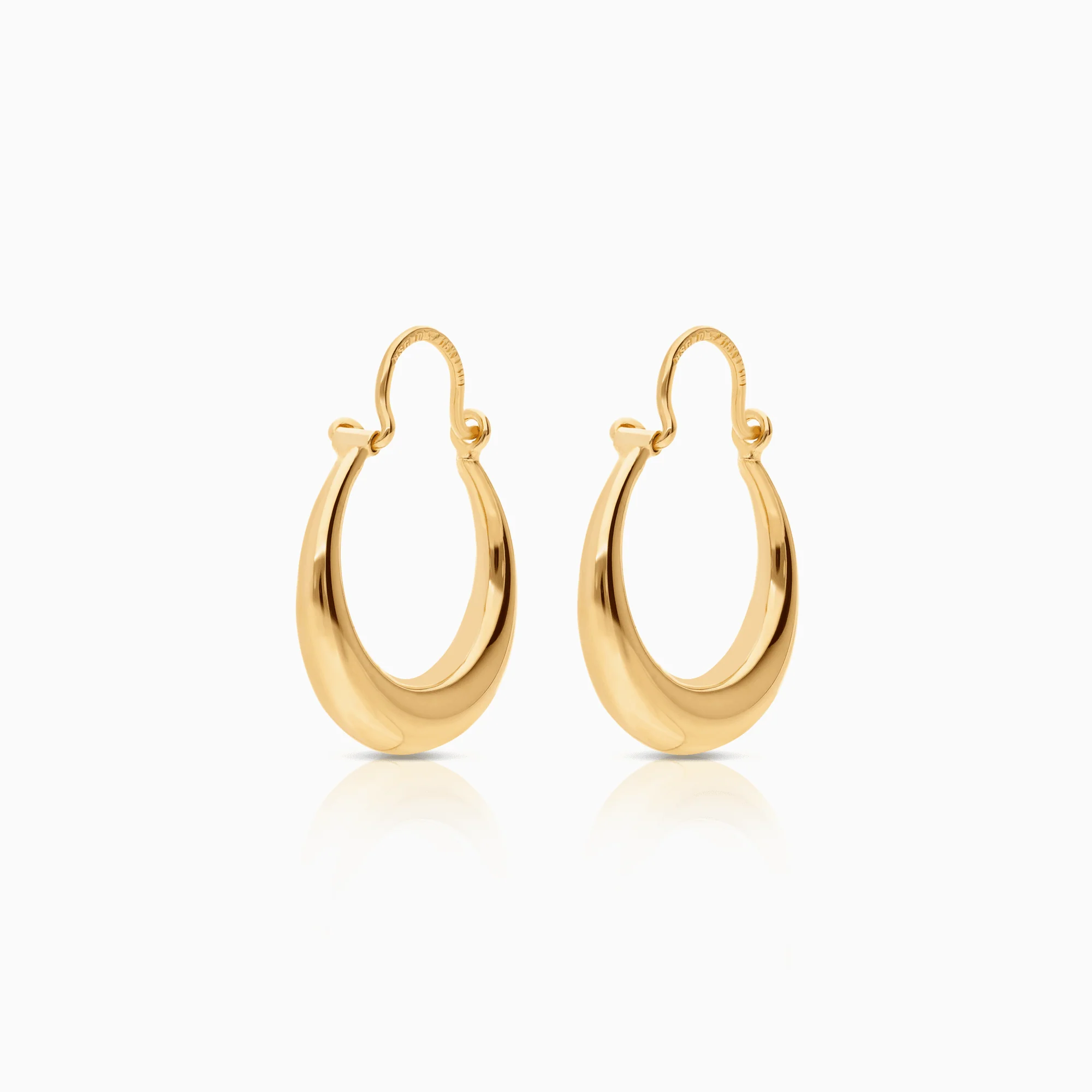 Gold hoop earrings 1.82g 18K gold