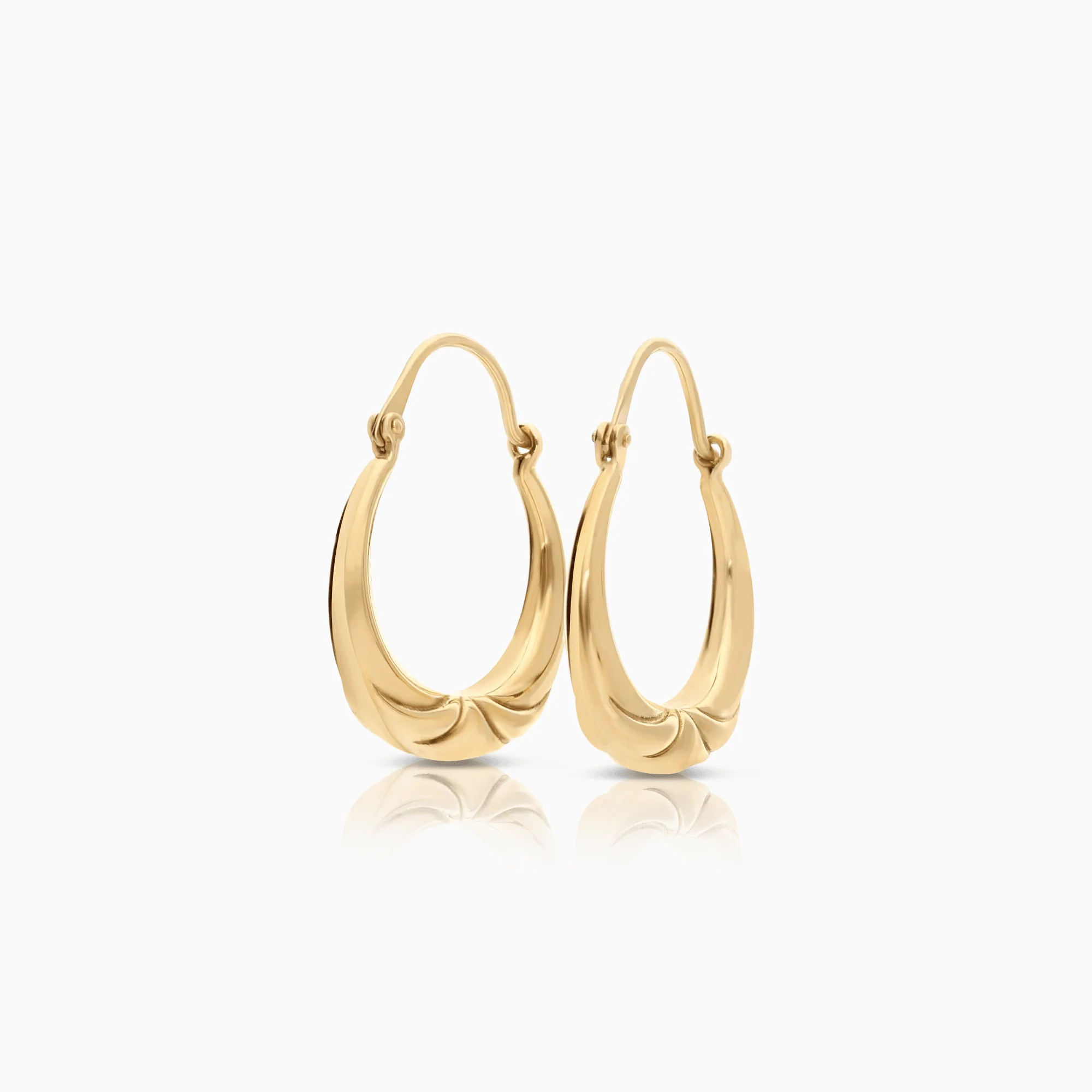 Gold hoop earrings 1.86g 18K gold