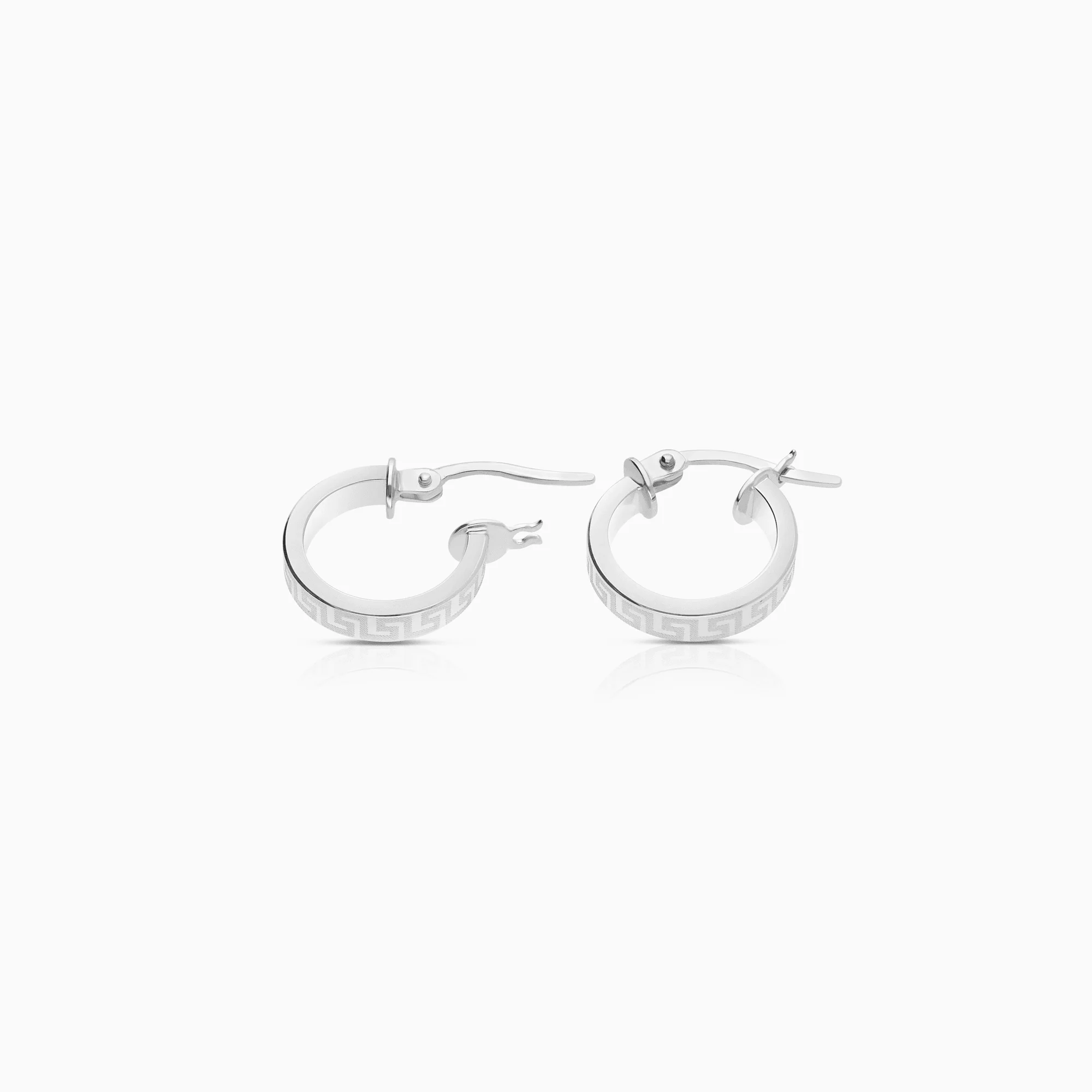 Gold hoop earrings 1.91g 18K white gold - Image 2