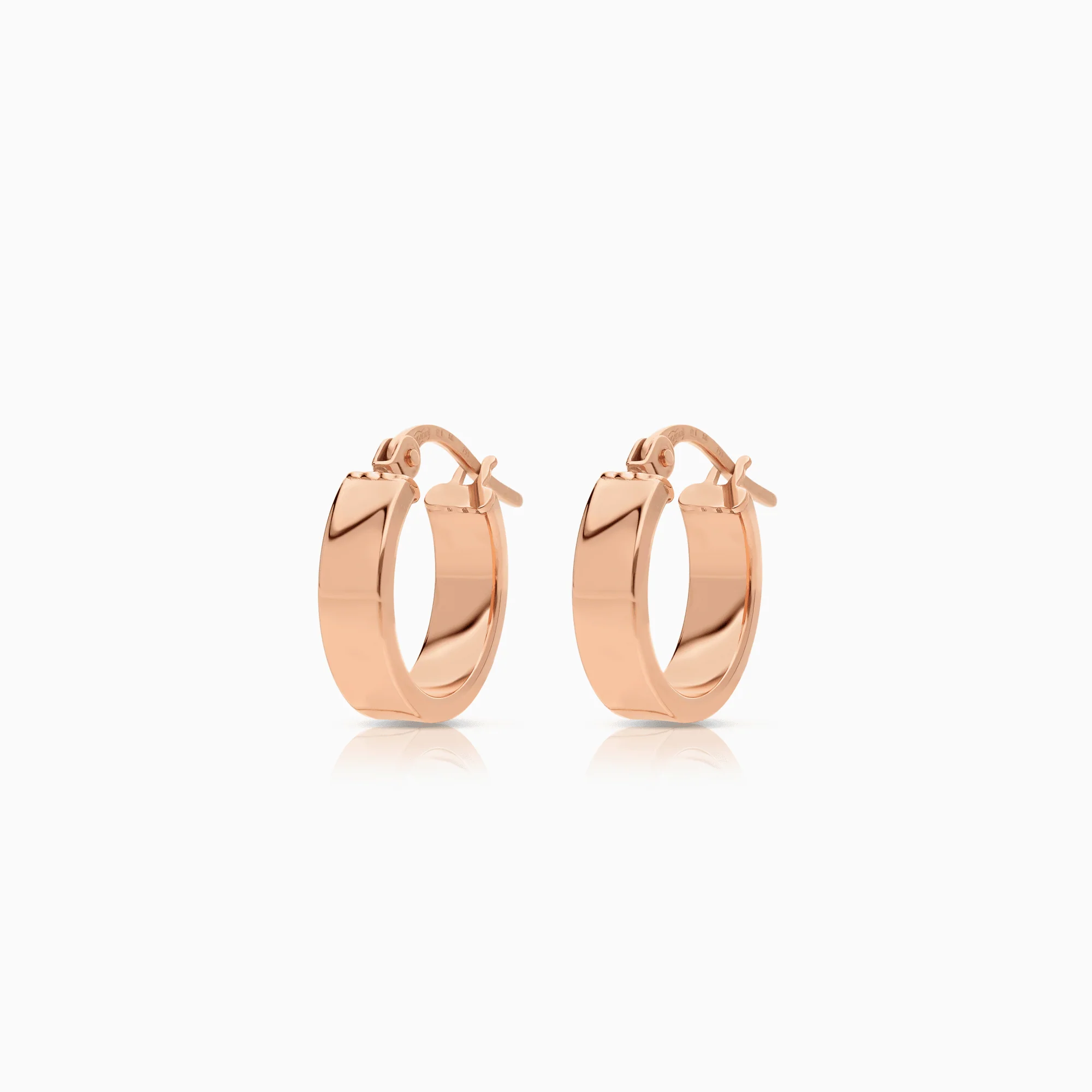 Gold hoop earrings 1.95g 18K rose gold