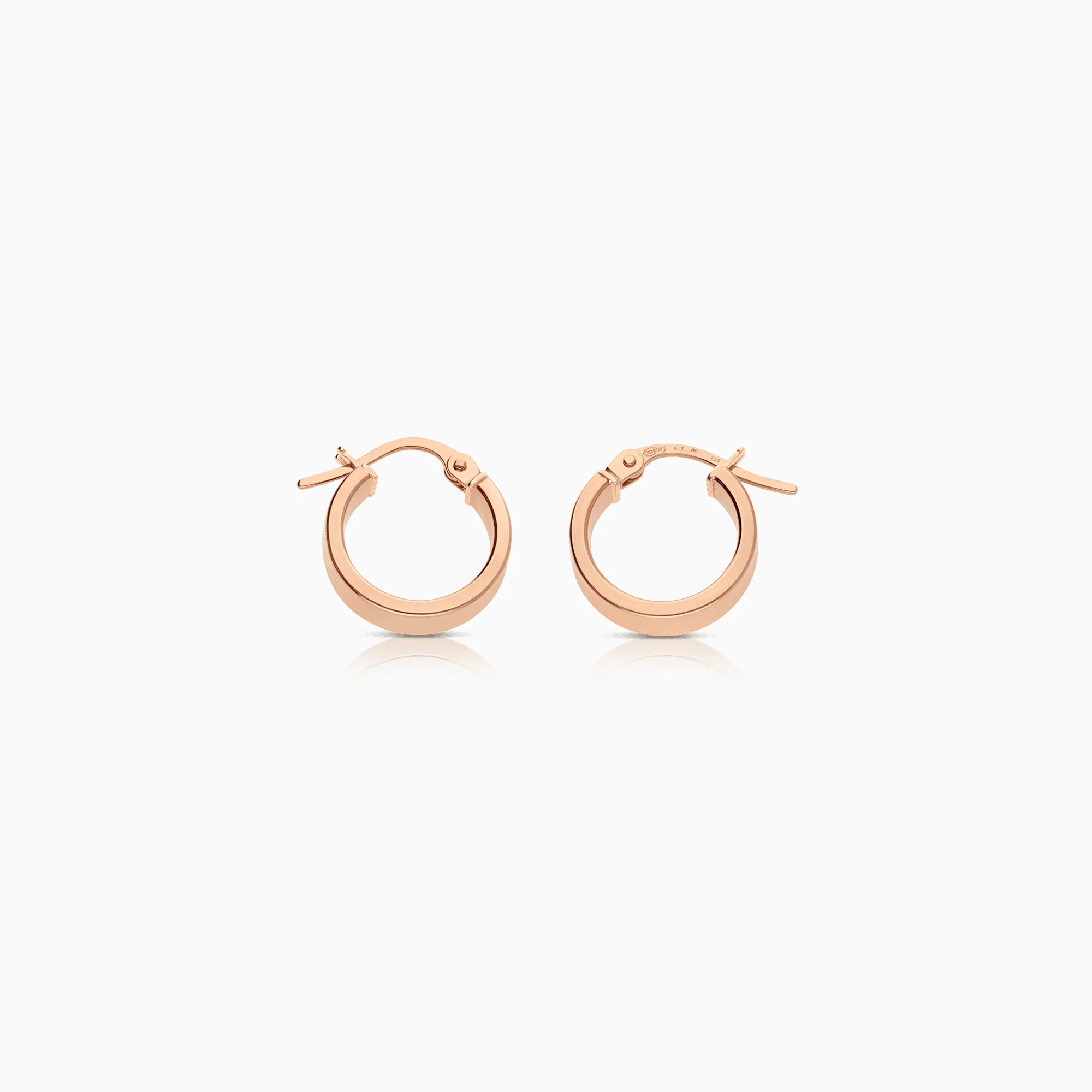Gold hoop earrings 1.95g 18K rose gold - Image 2