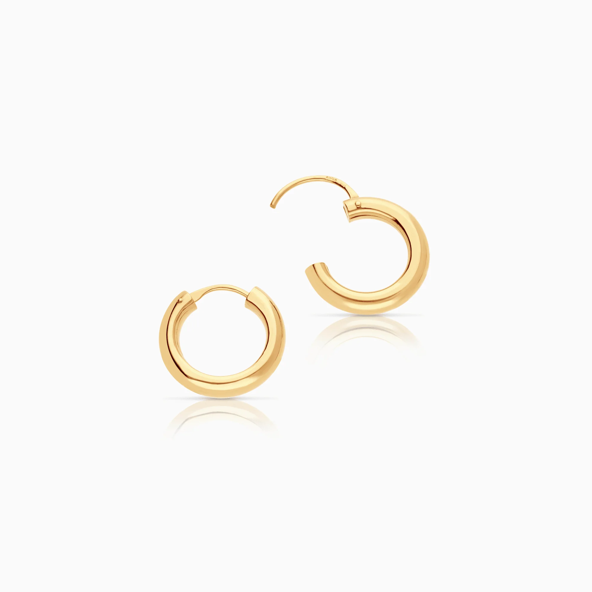 Gold hoop earrings 1.96g 18K gold - Image 2