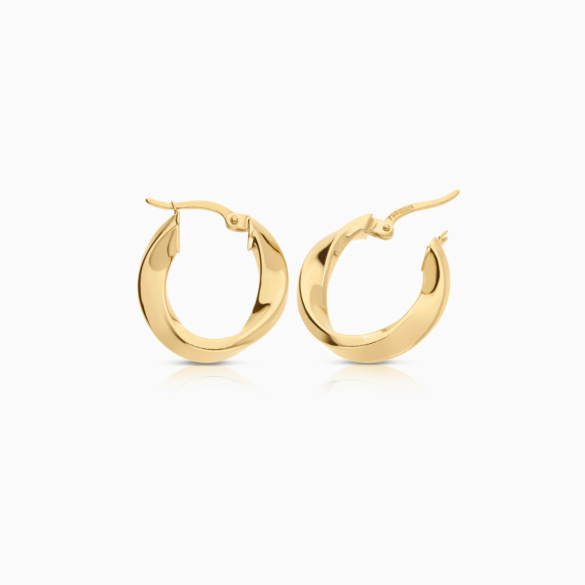 Gold hoop earrings 2.90g 18K gold - Image 2