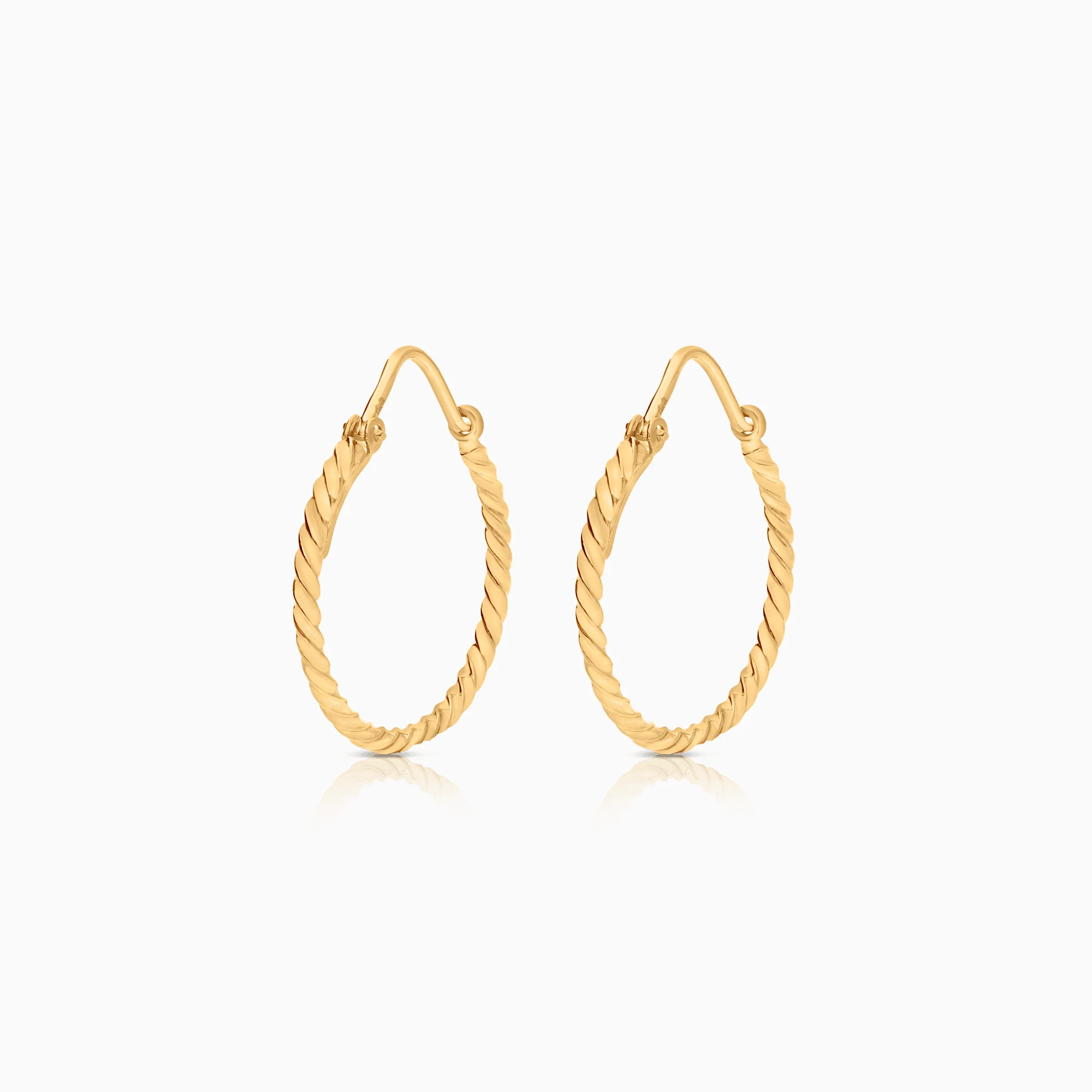 Gold hoop earrings 2.12g 18K gold