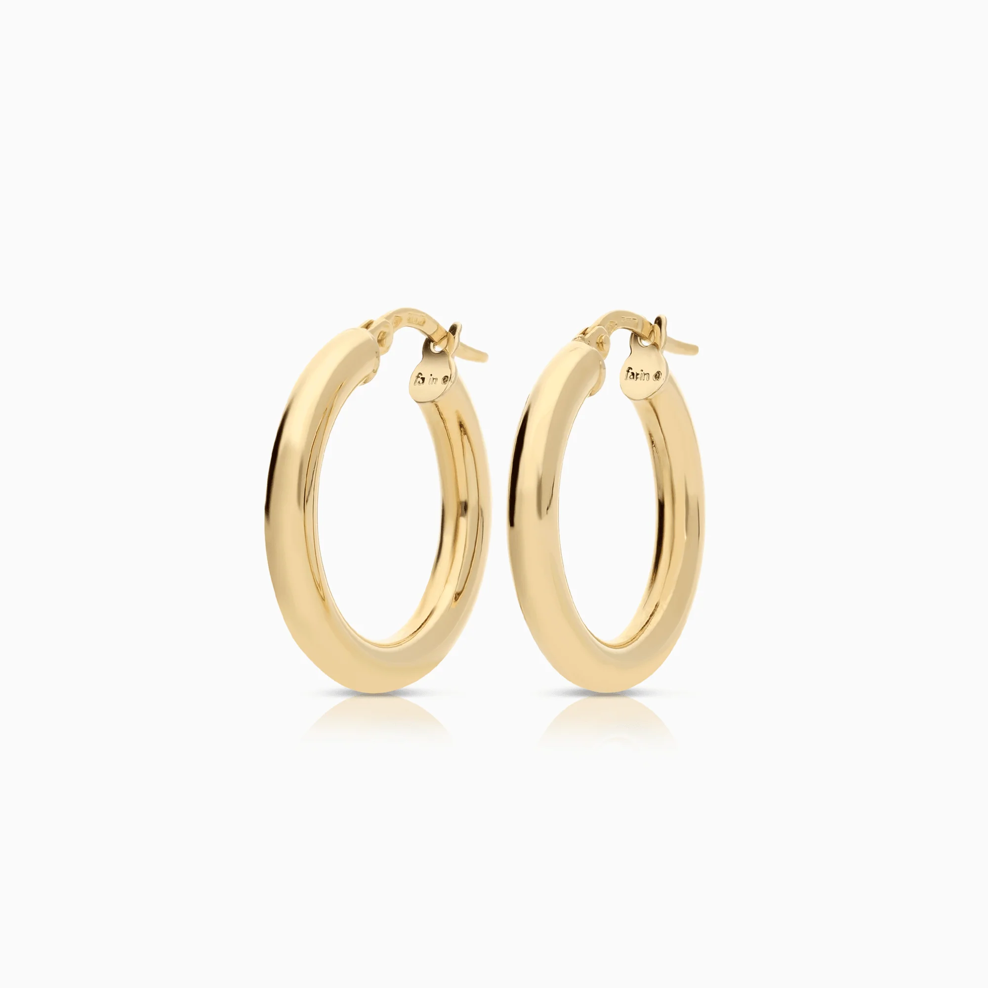 Gold hoop earrings 2.14g 18K gold