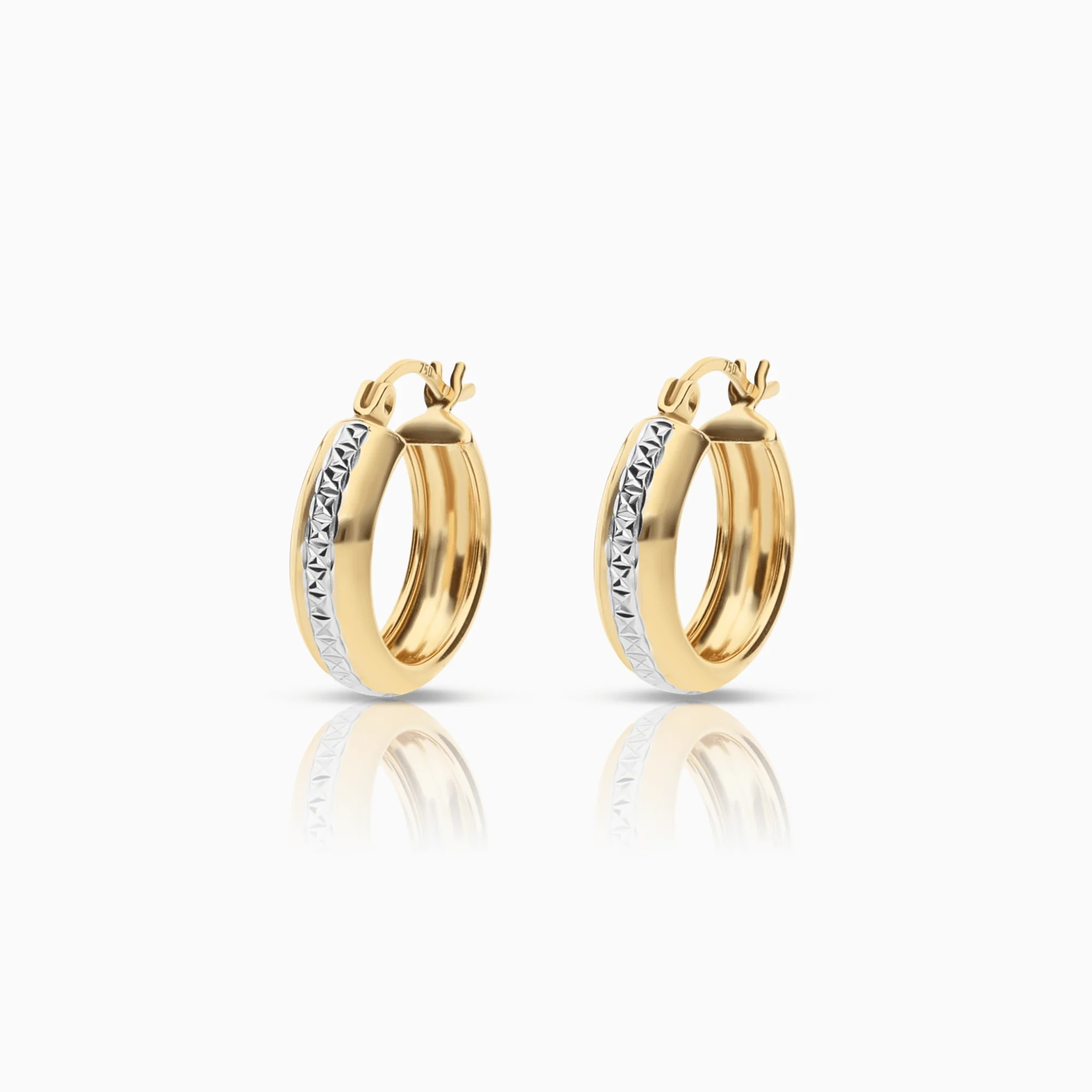Gold hoop earrings 2.21g 18K gold