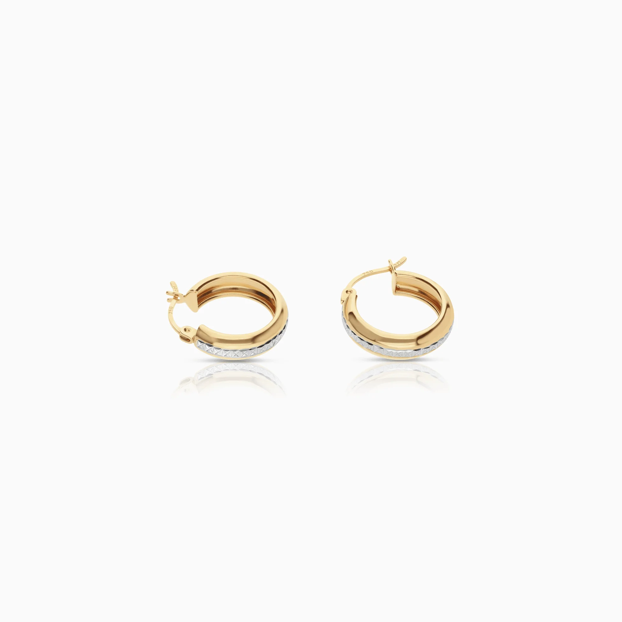 Gold hoop earrings 2.21g 18K gold - Image 2