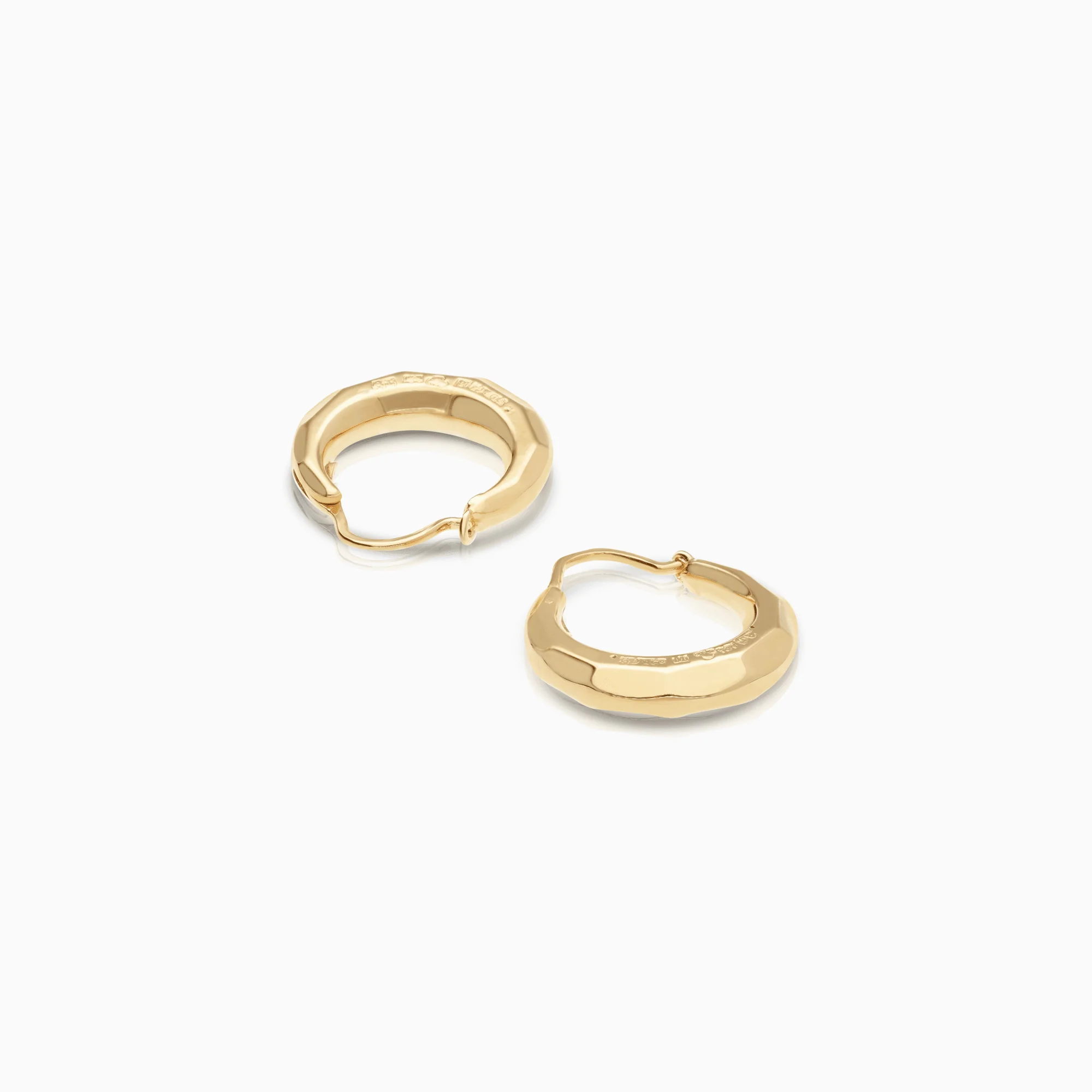 Gold hoop earrings 2.22g 18K gold - Image 2