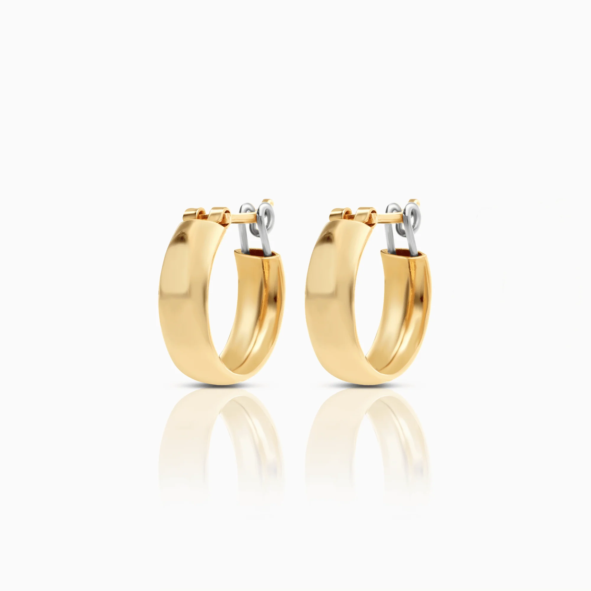 Gold hoop earrings 2.24g 18K gold