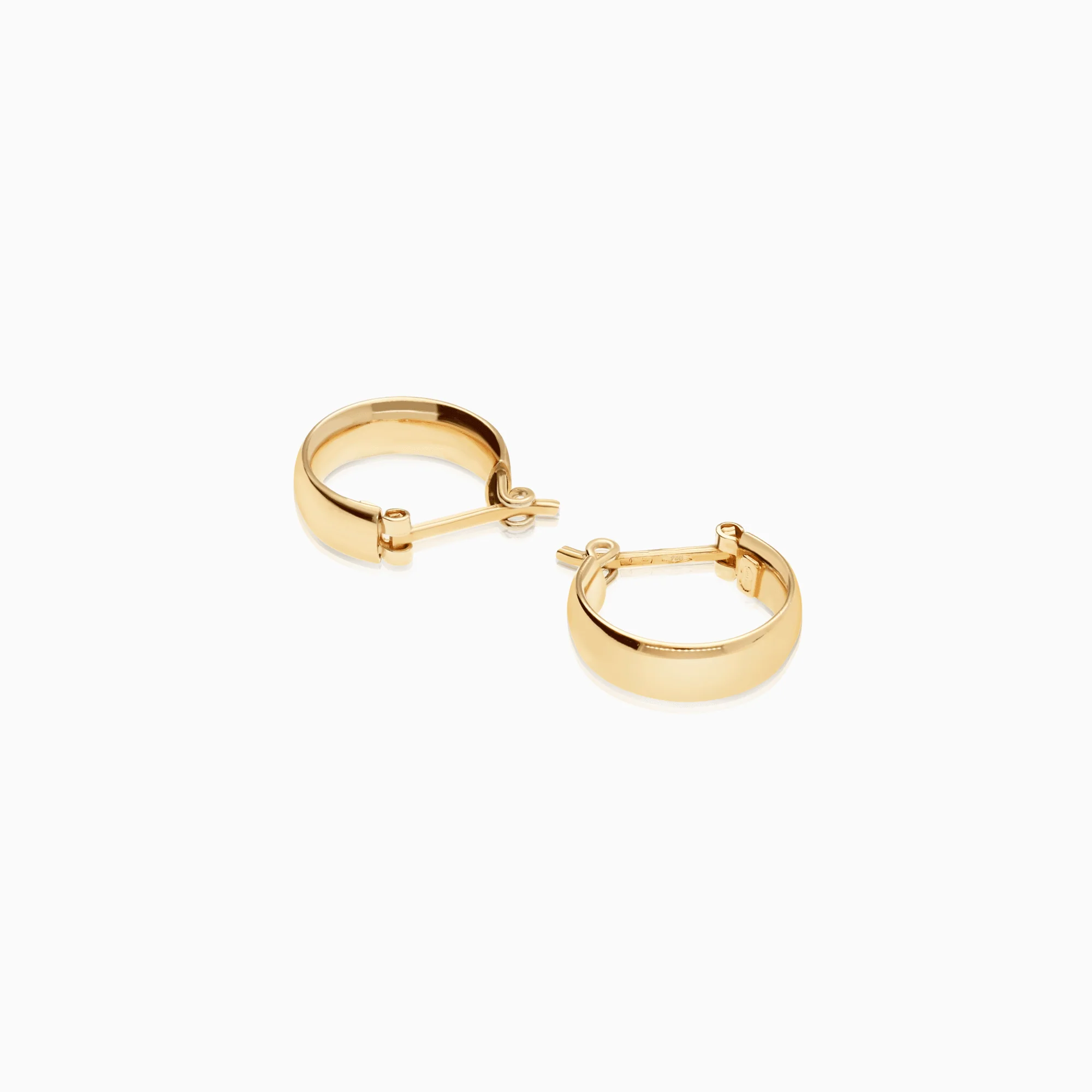 Gold hoop earrings 2.24g 18K gold - Image 2