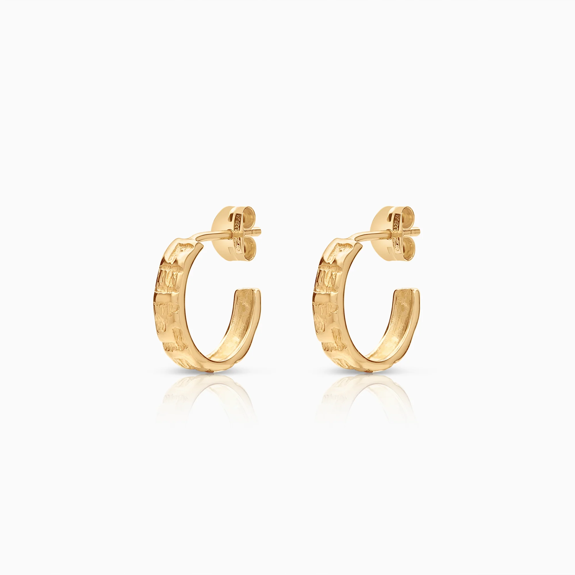 Gold hoop earrings 2.26g 18K gold