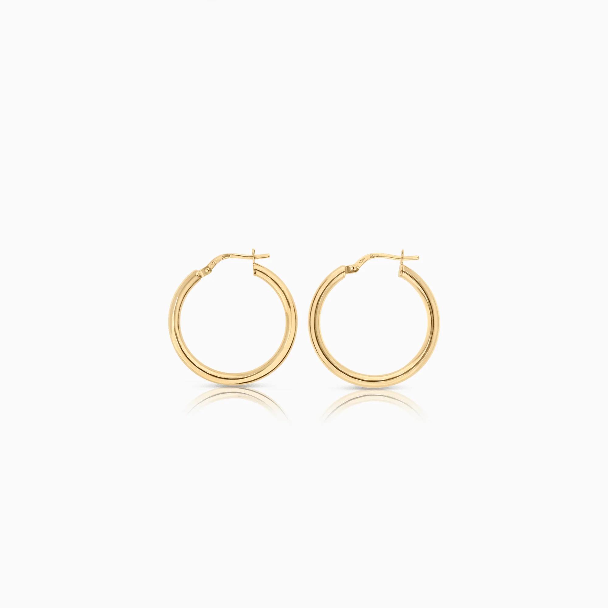 Gold hoop earrings 2.28g 18K gold - Image 2