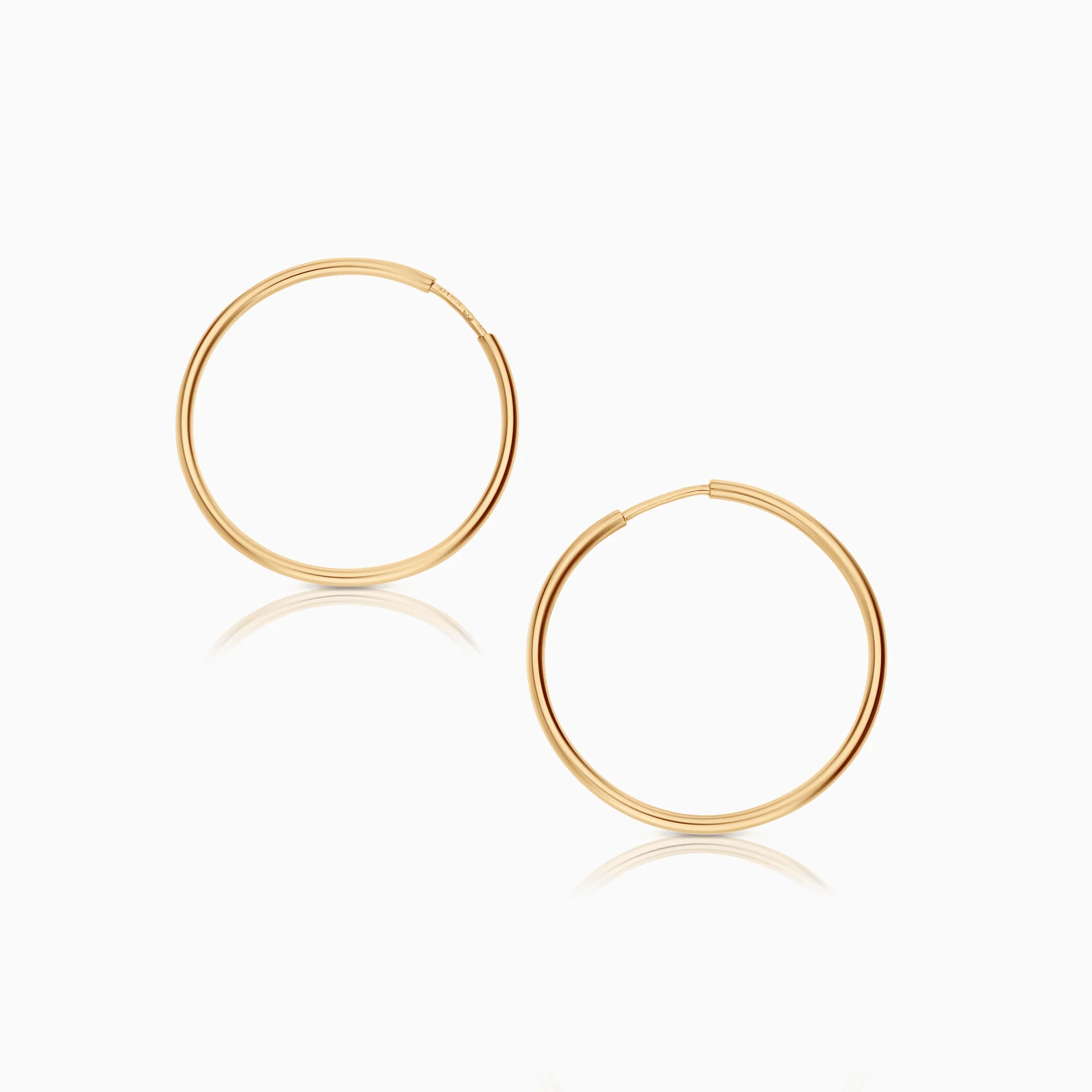 Gold hoop earrings 2.40g 18K gold - Image 2