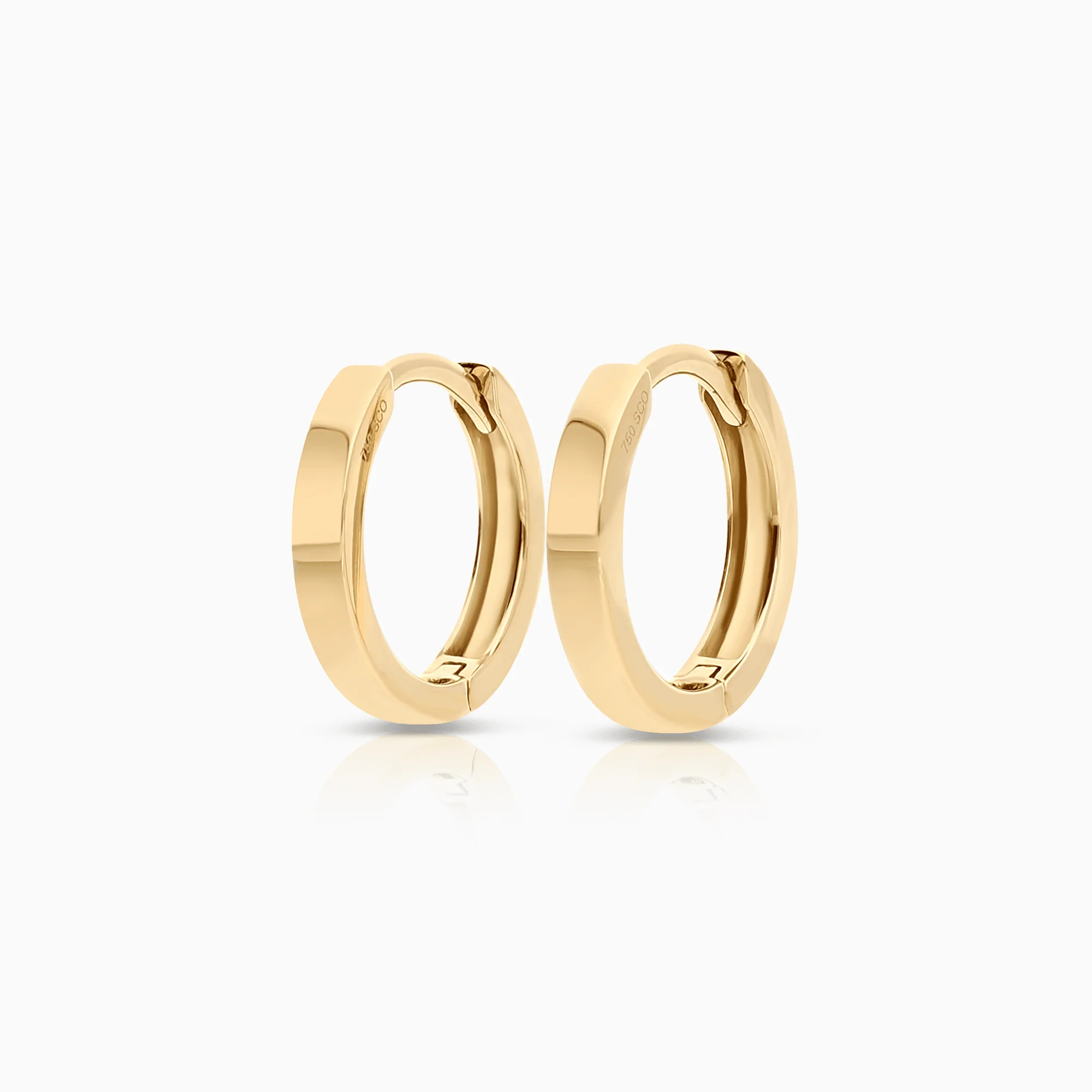Gold hoop earrings 2.46g 18K gold