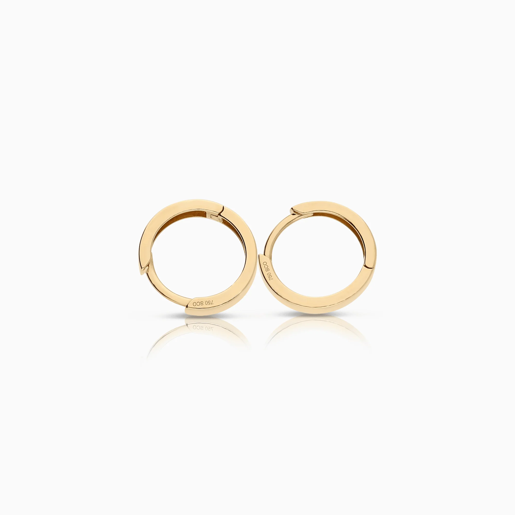 Gold hoop earrings 2.46g 18K gold - Image 2