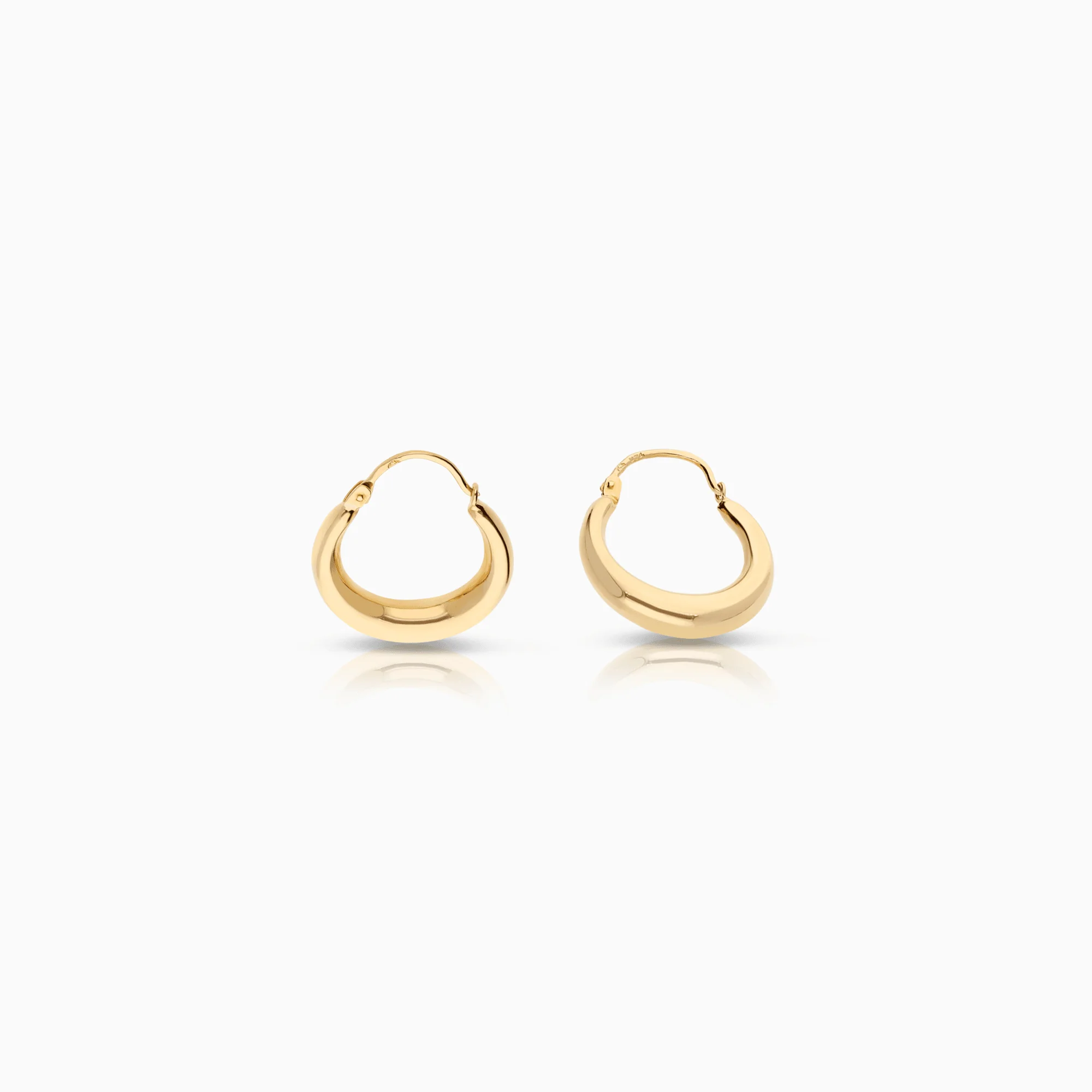 Gold hoop earrings 2.47g 18K gold - Image 2