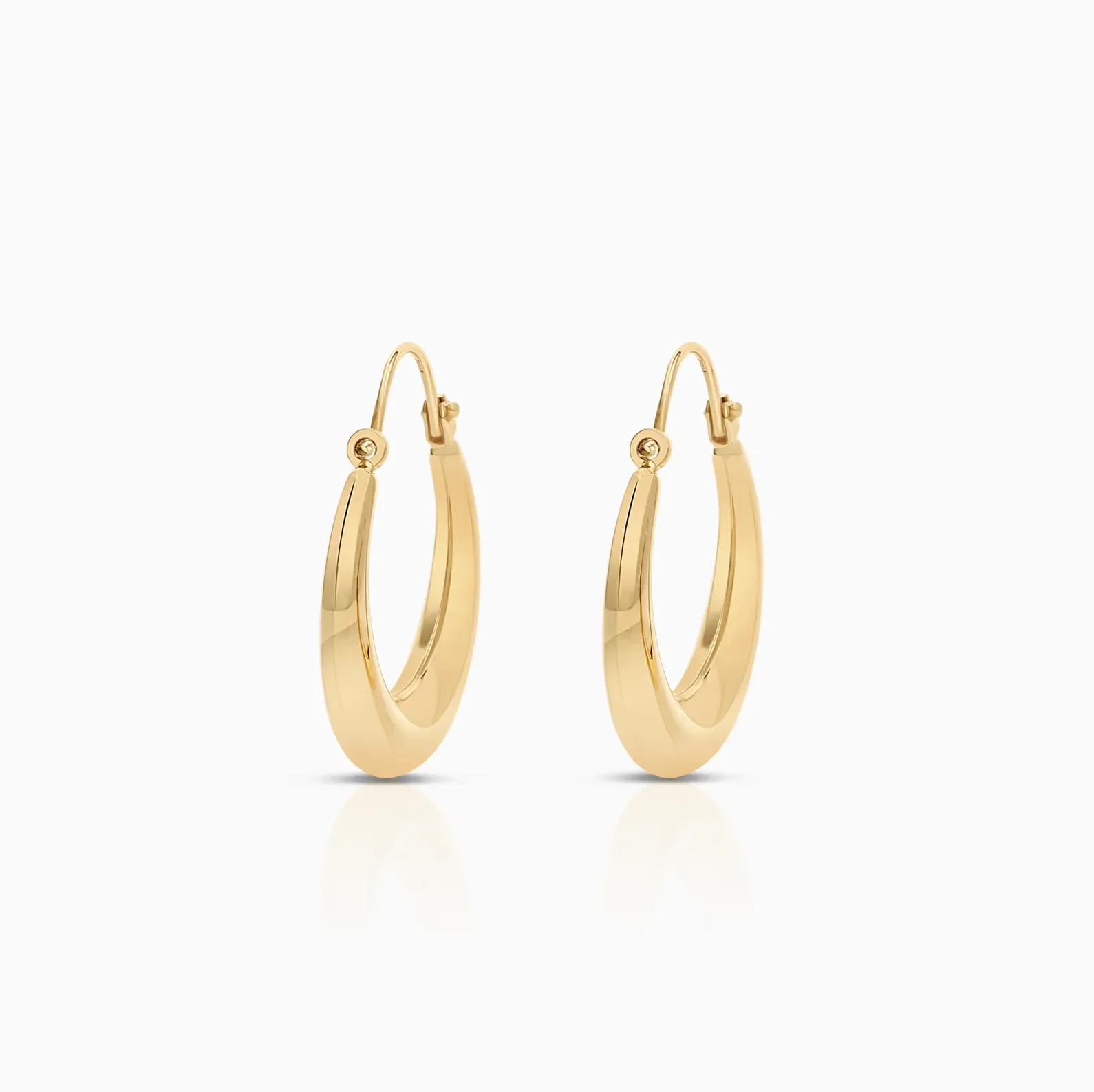 Gold earrings hoops 2.60g 18K gold