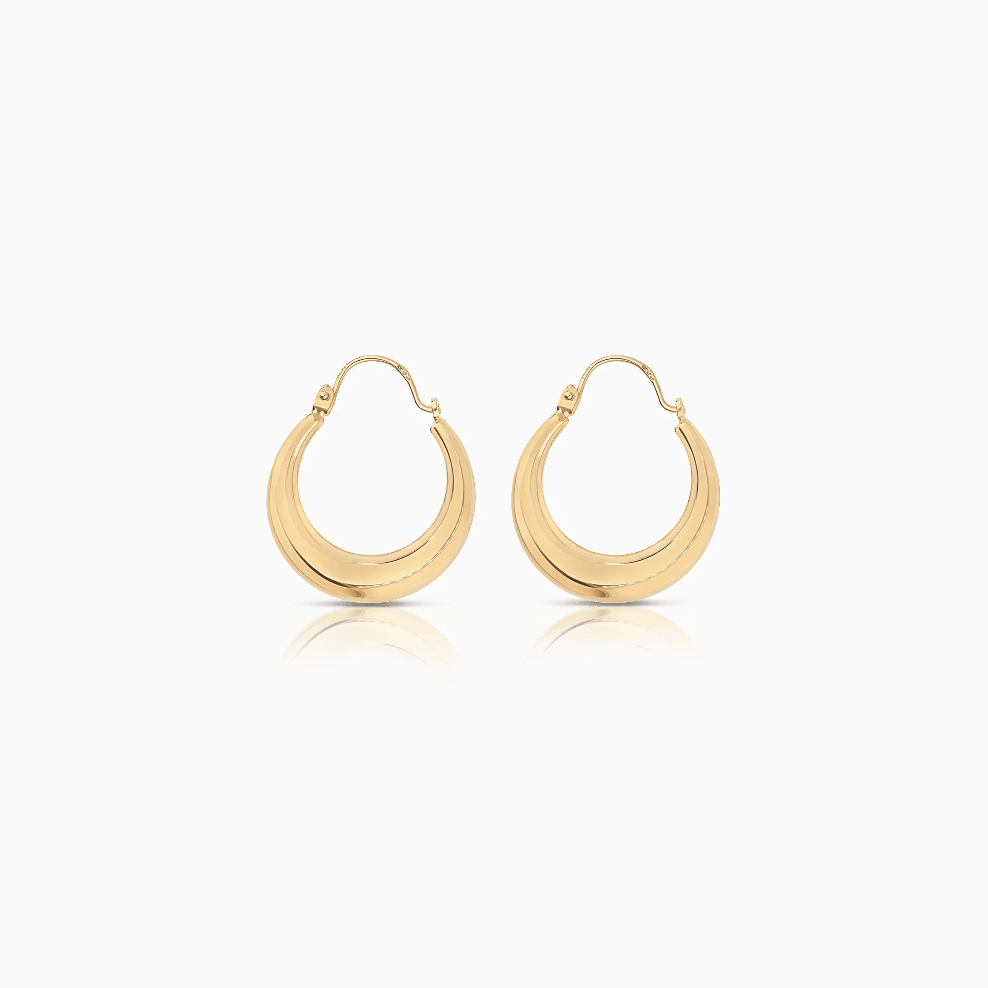Gold earrings hoops 2.60g 18K gold - Image 2