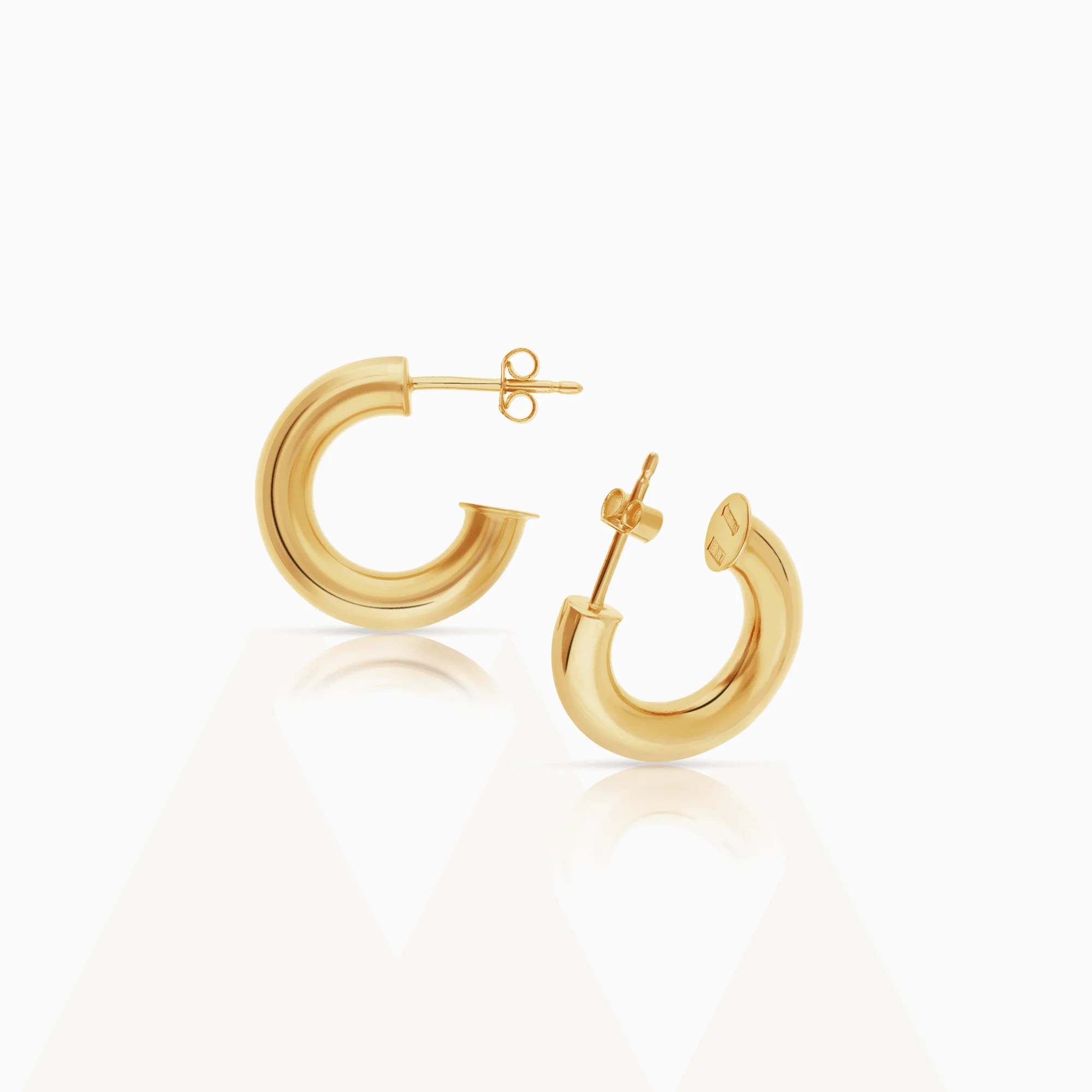 Gold hoop earrings 2.66g 18K gold - Image 2