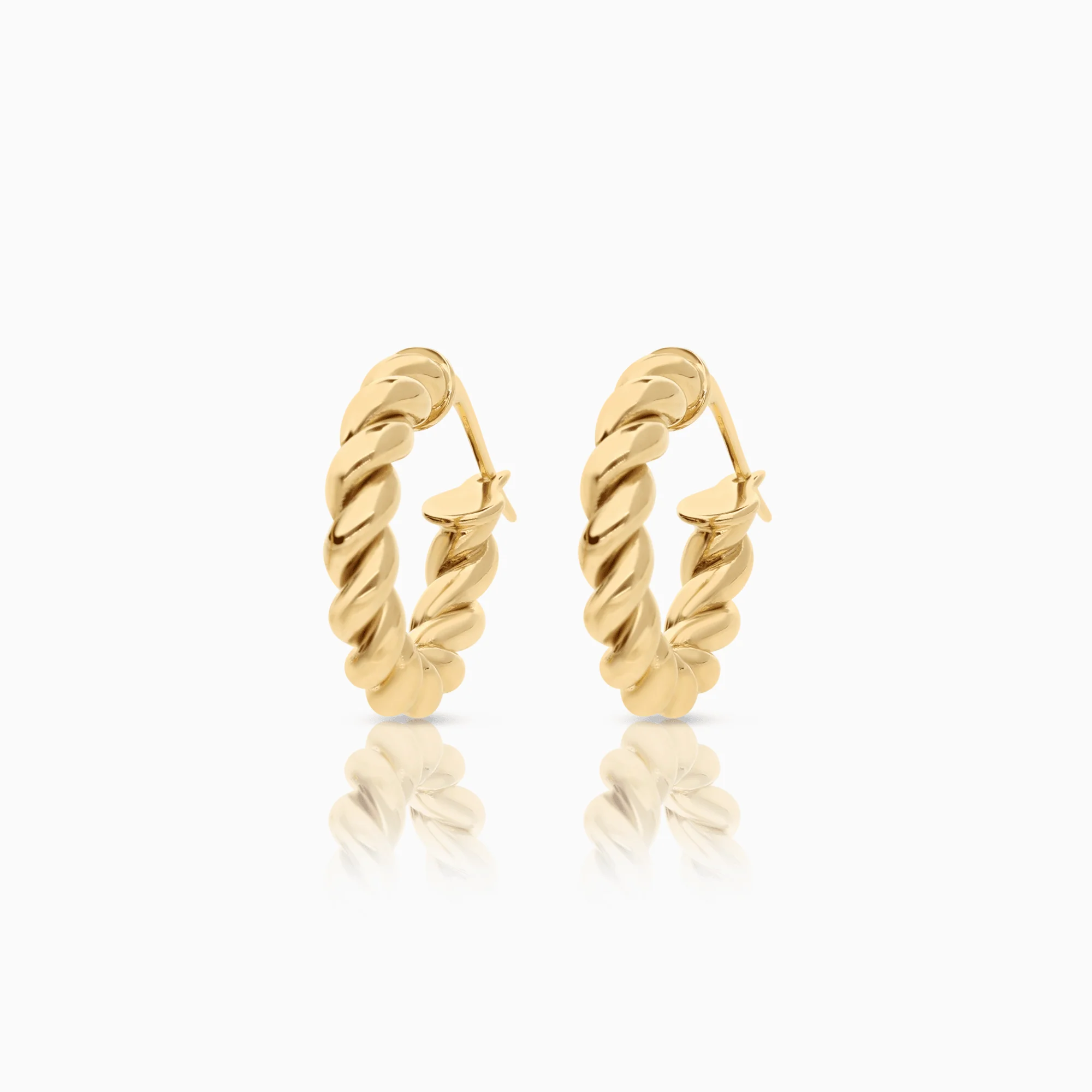 Gold hoop earrings 2.86g 18K gold