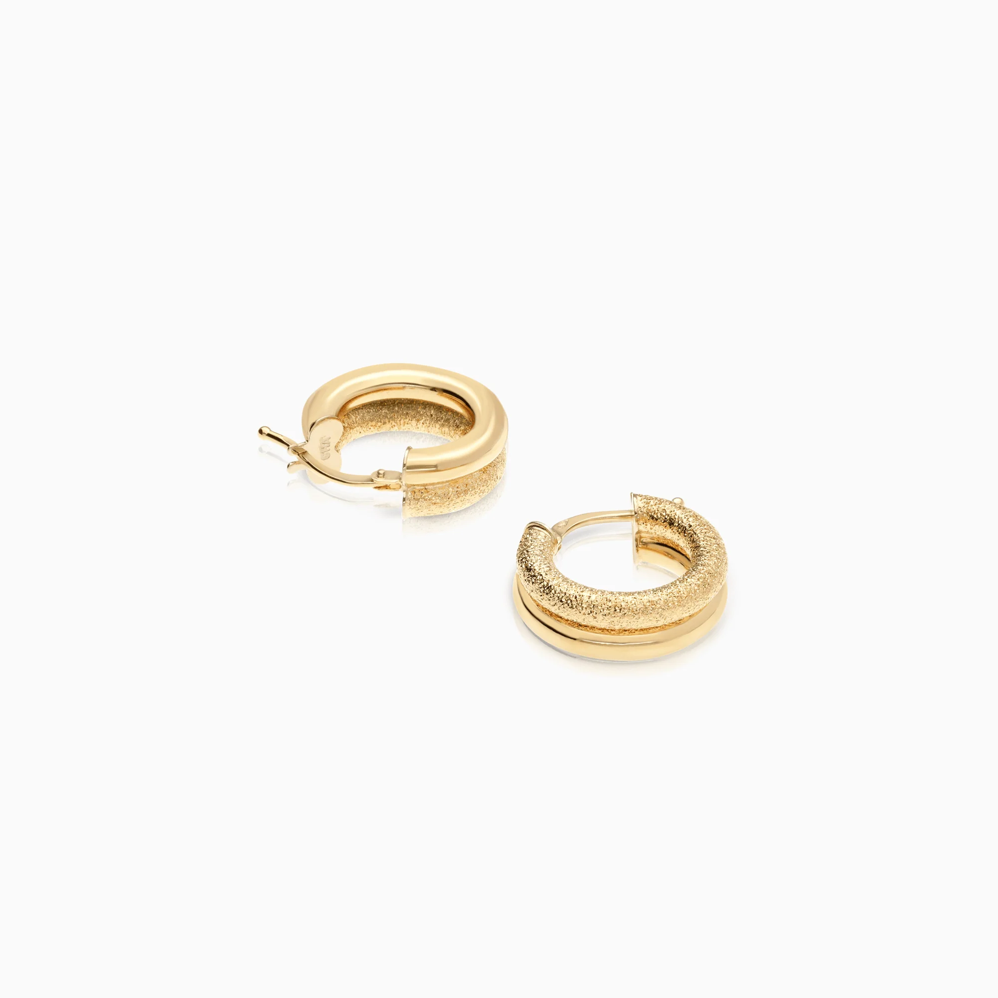 Gold hoop earrings 3.0g 18K gold - Image 2