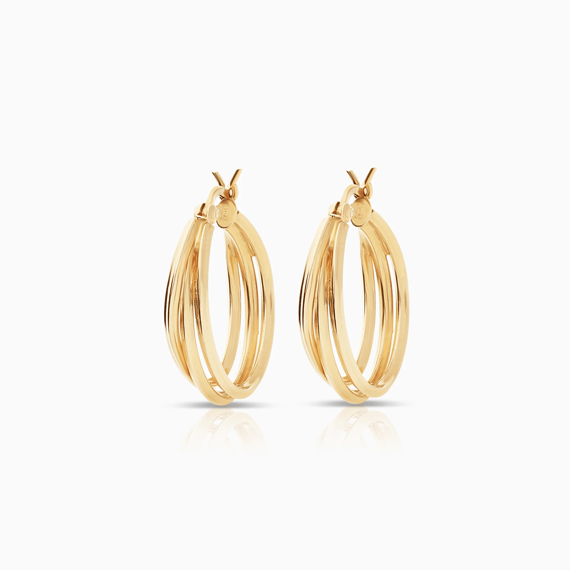 Gold hoop earrings 3.10g 18K gold