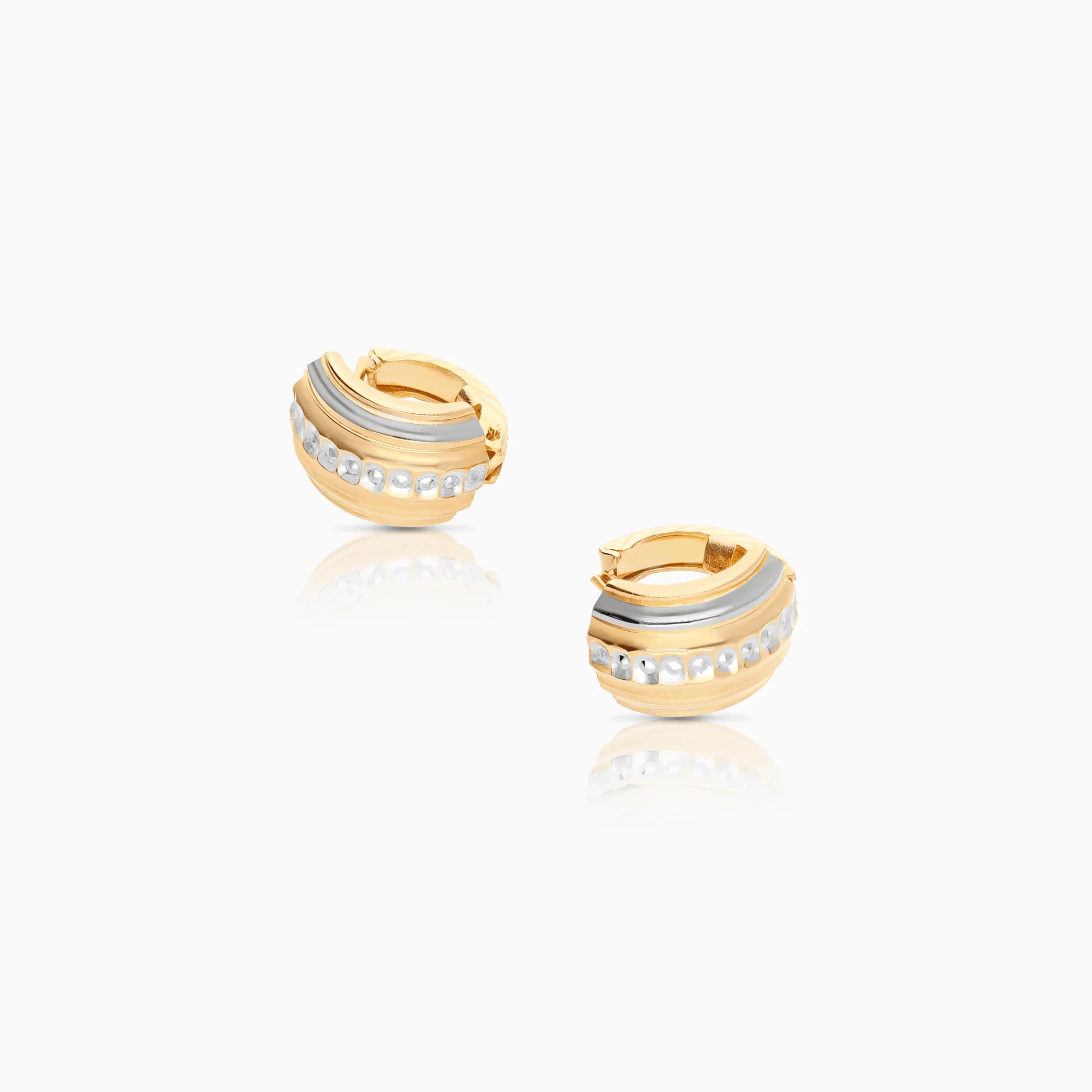 Gold hoop earrings 3.36g 18K gold - Image 2