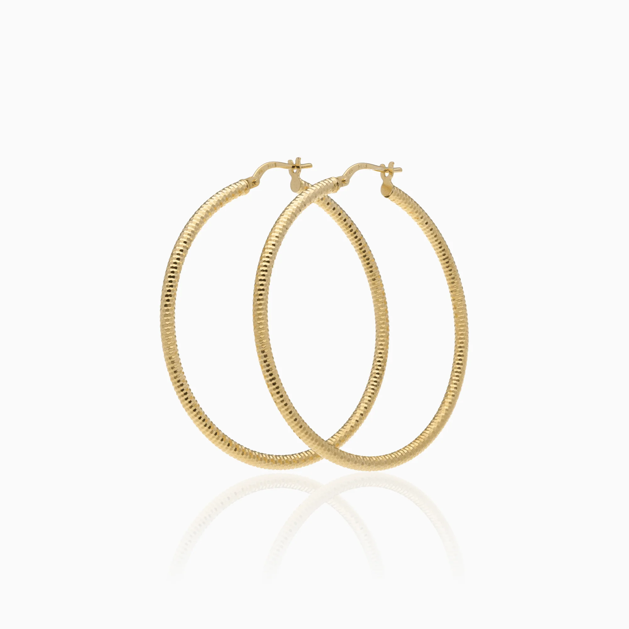 Gold earrings Hoops 3.5g 18K