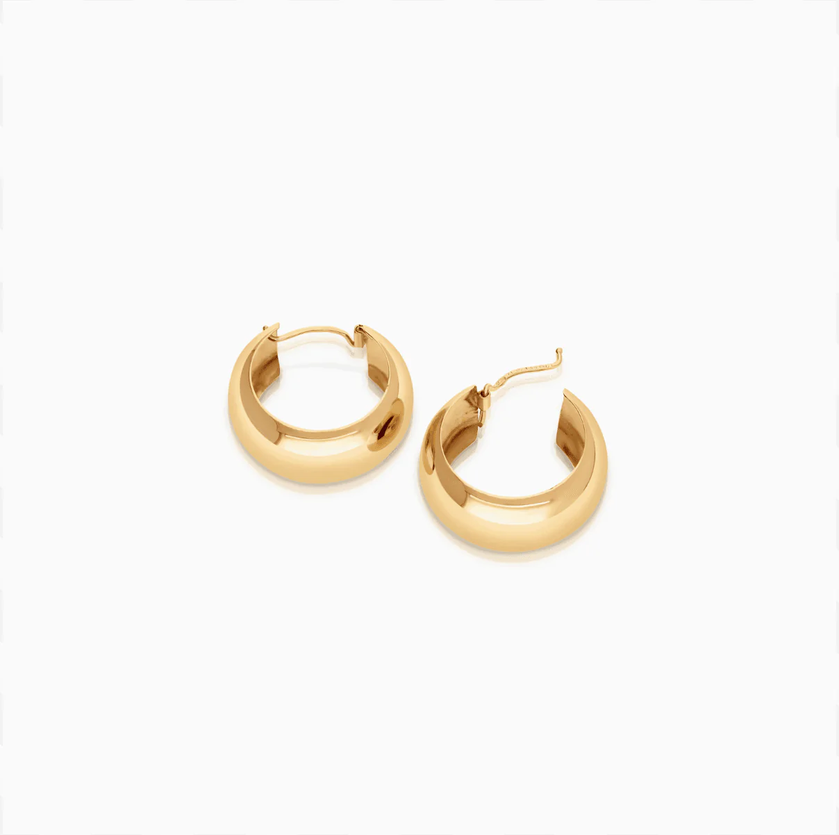 Gold hoop earrings 3.64g 18K gold - Image 2