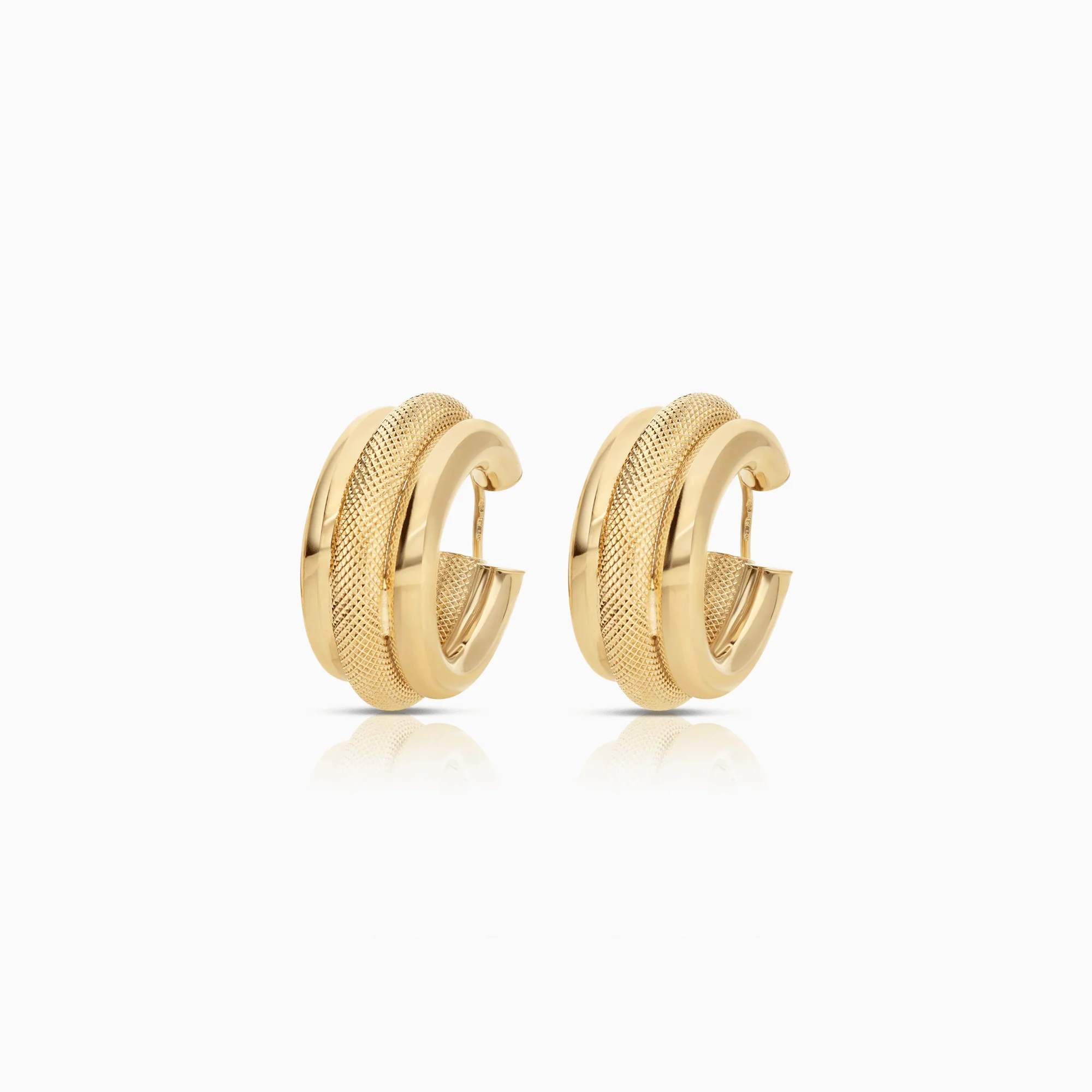 Gold hoop earrings 9.04g 18K gold