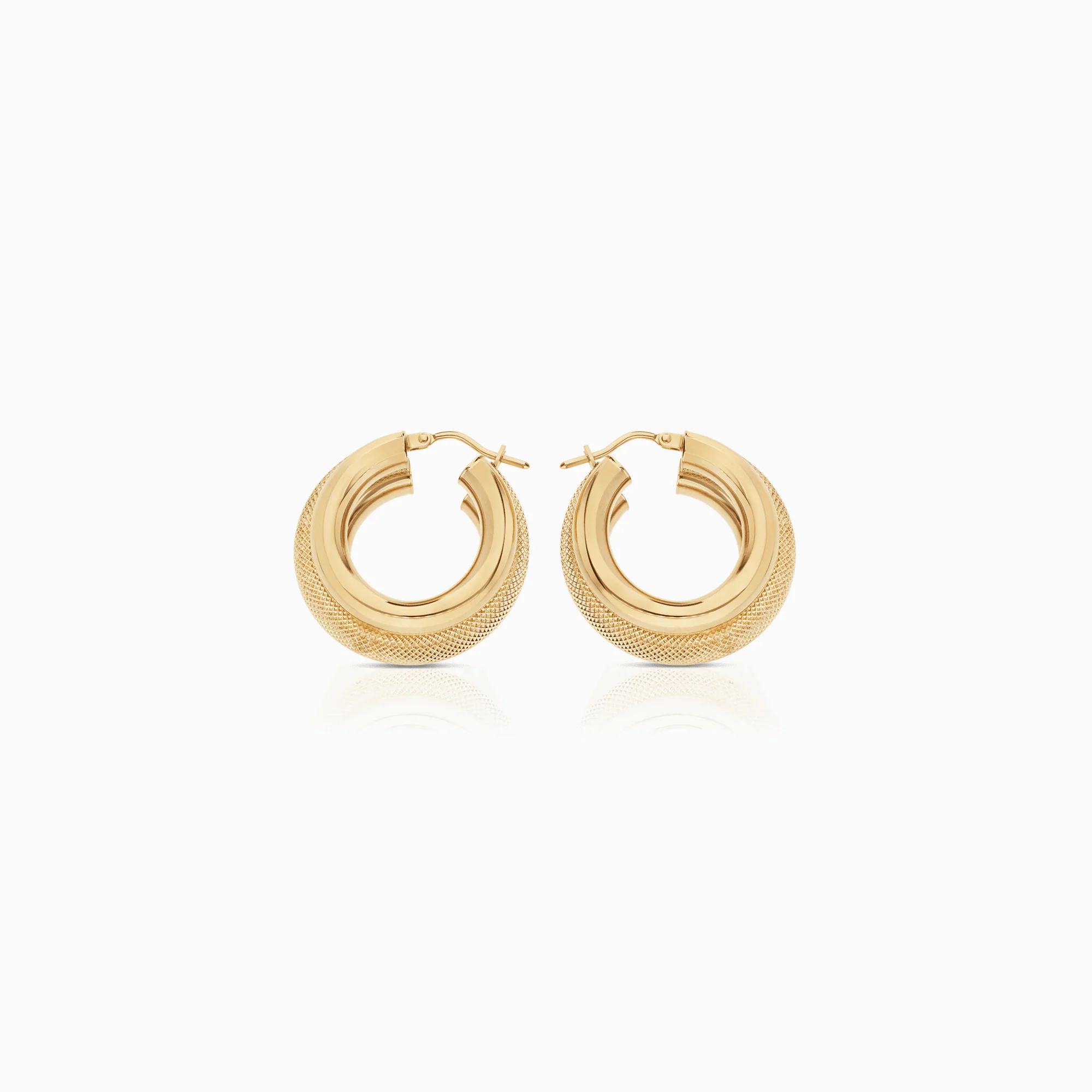 Gold hoop earrings 9.04g 18K gold - Image 2