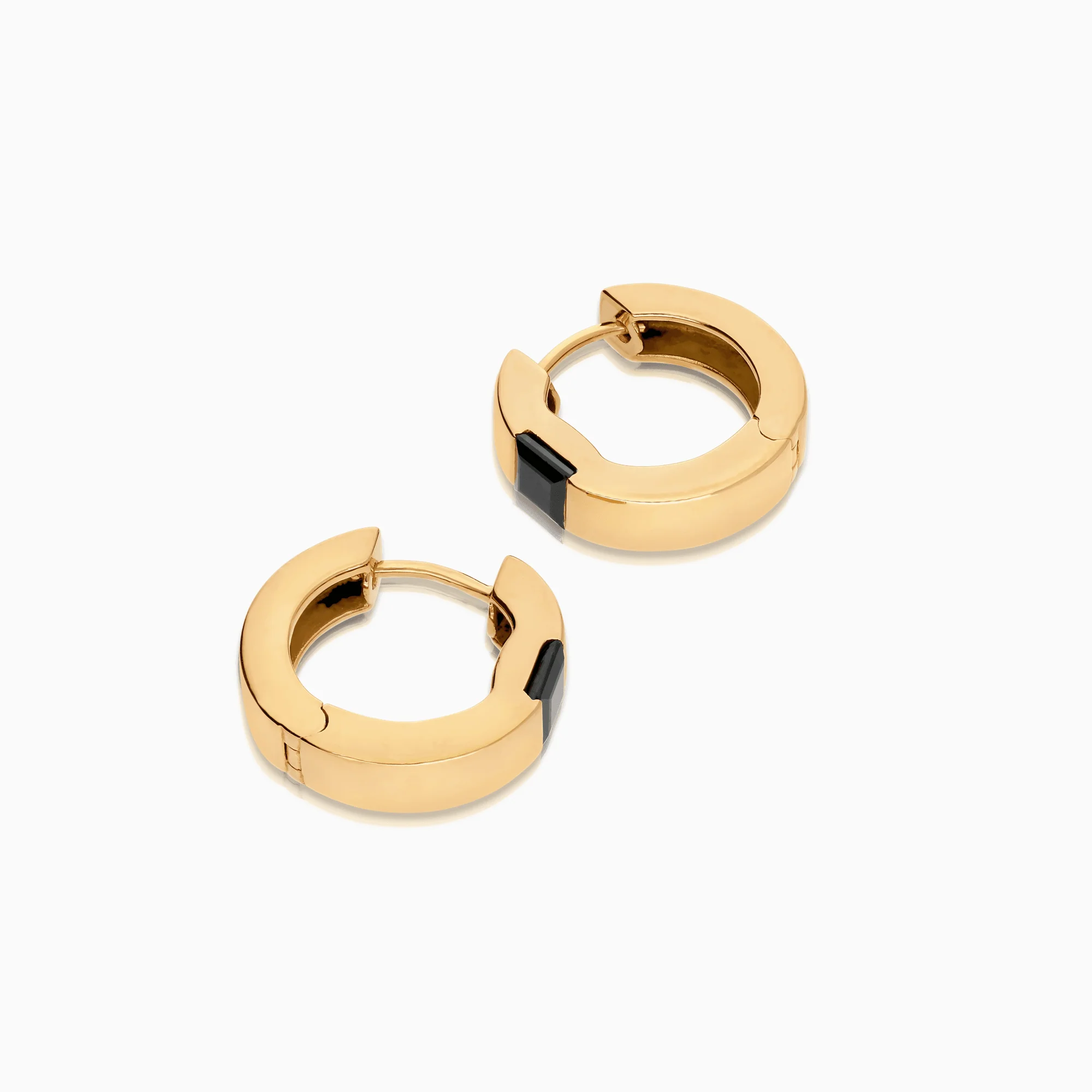 Gold hoop earrings with sapphire 3.05g 18K gold - Image 2