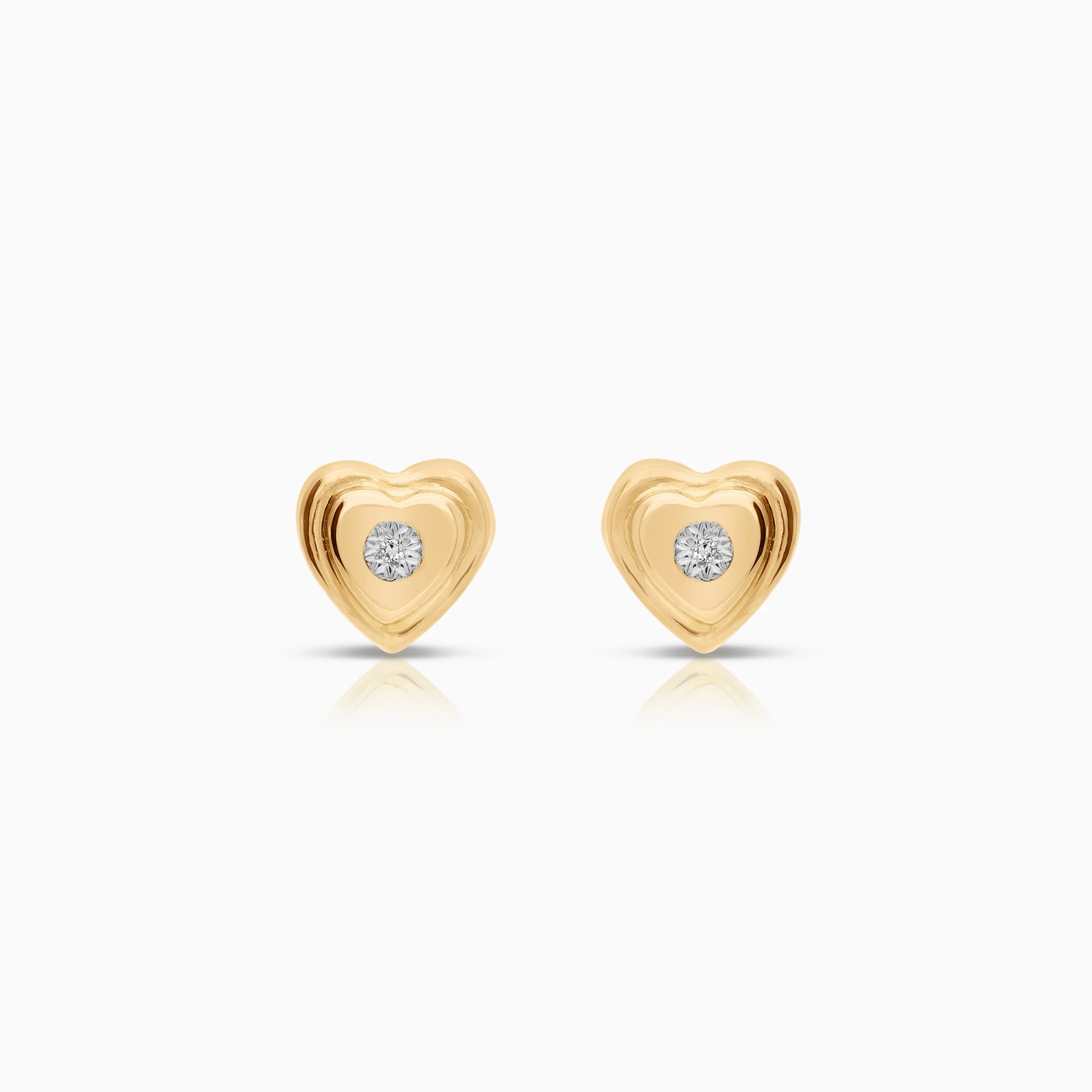 Gold earrings diamonds 0.005ct 18K gold