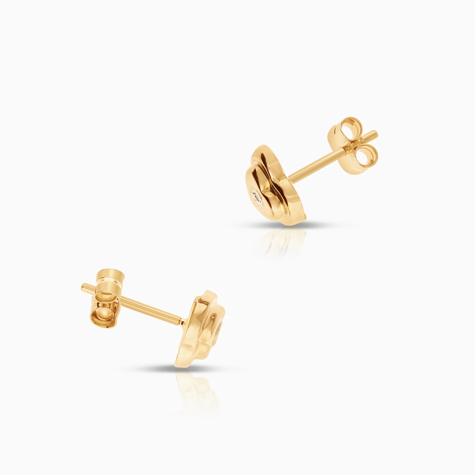 Gold earrings diamonds 0.005ct 18K gold - Image 2