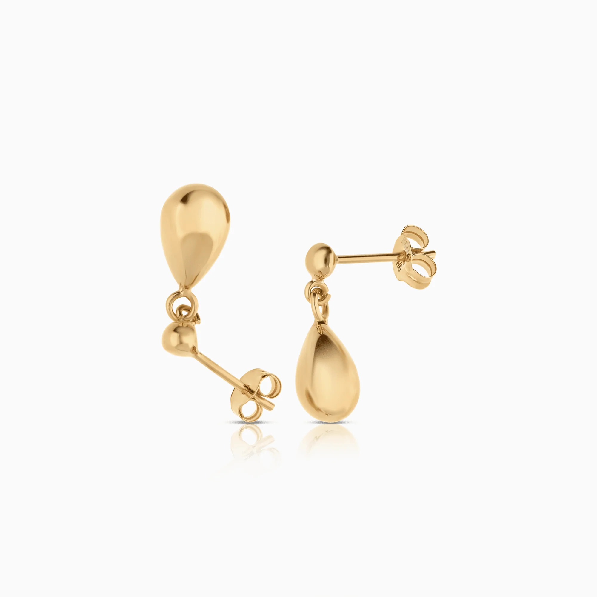 Gold drop earrings 1.23g 18K gold - Image 2