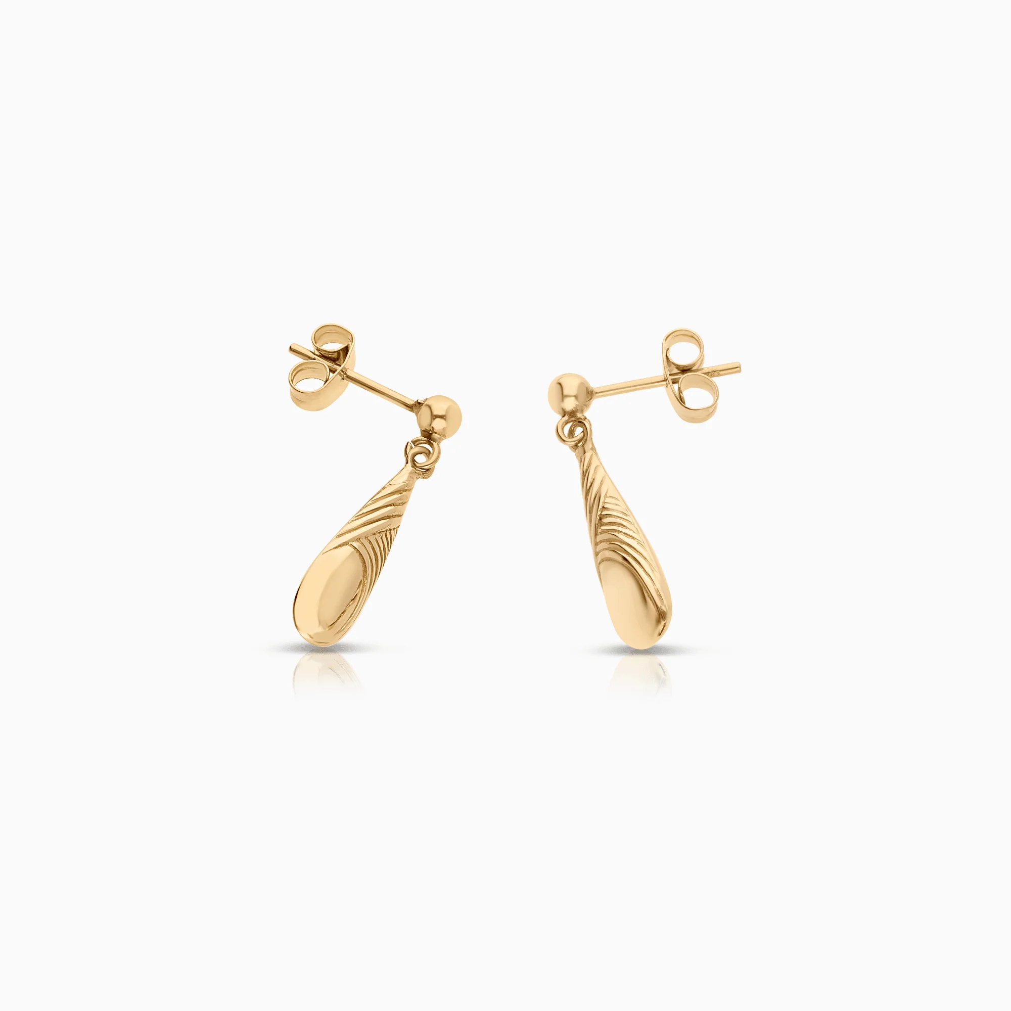 Gold drop earrings 1.26g 18K gold - Image 2