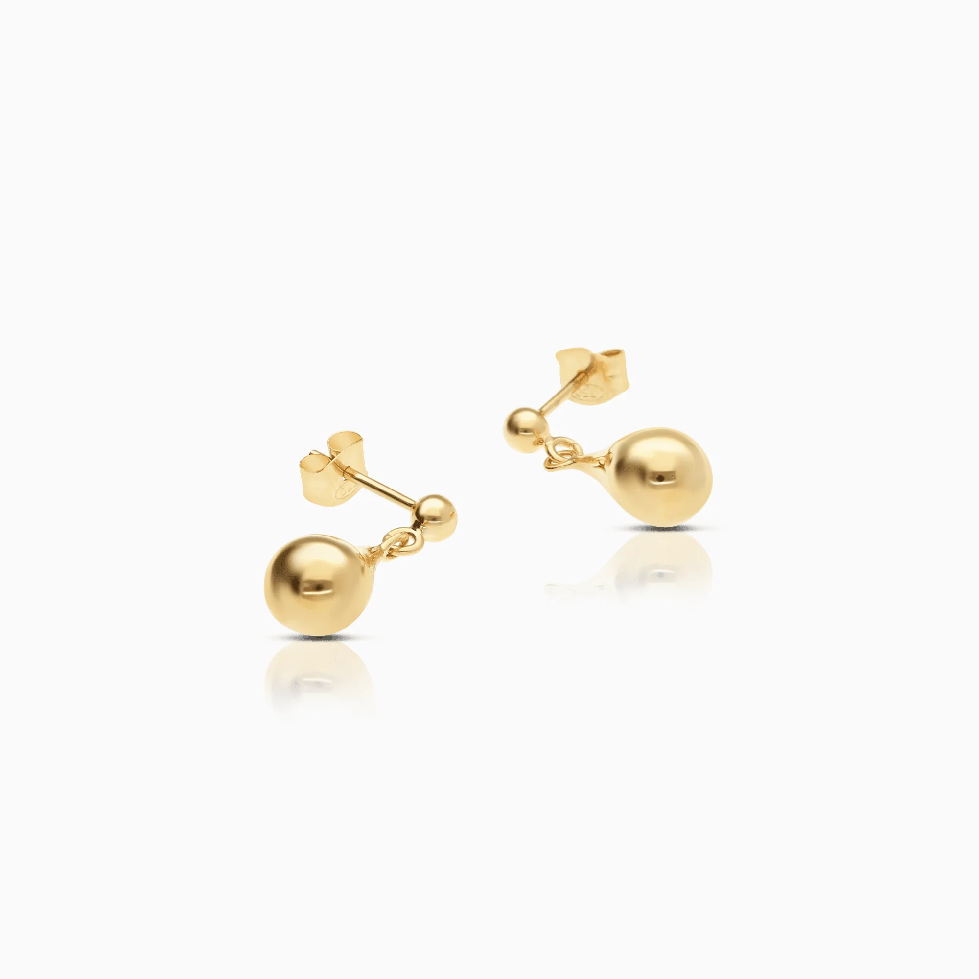 Gold earrings drops 1.38g 18K gold - Image 2