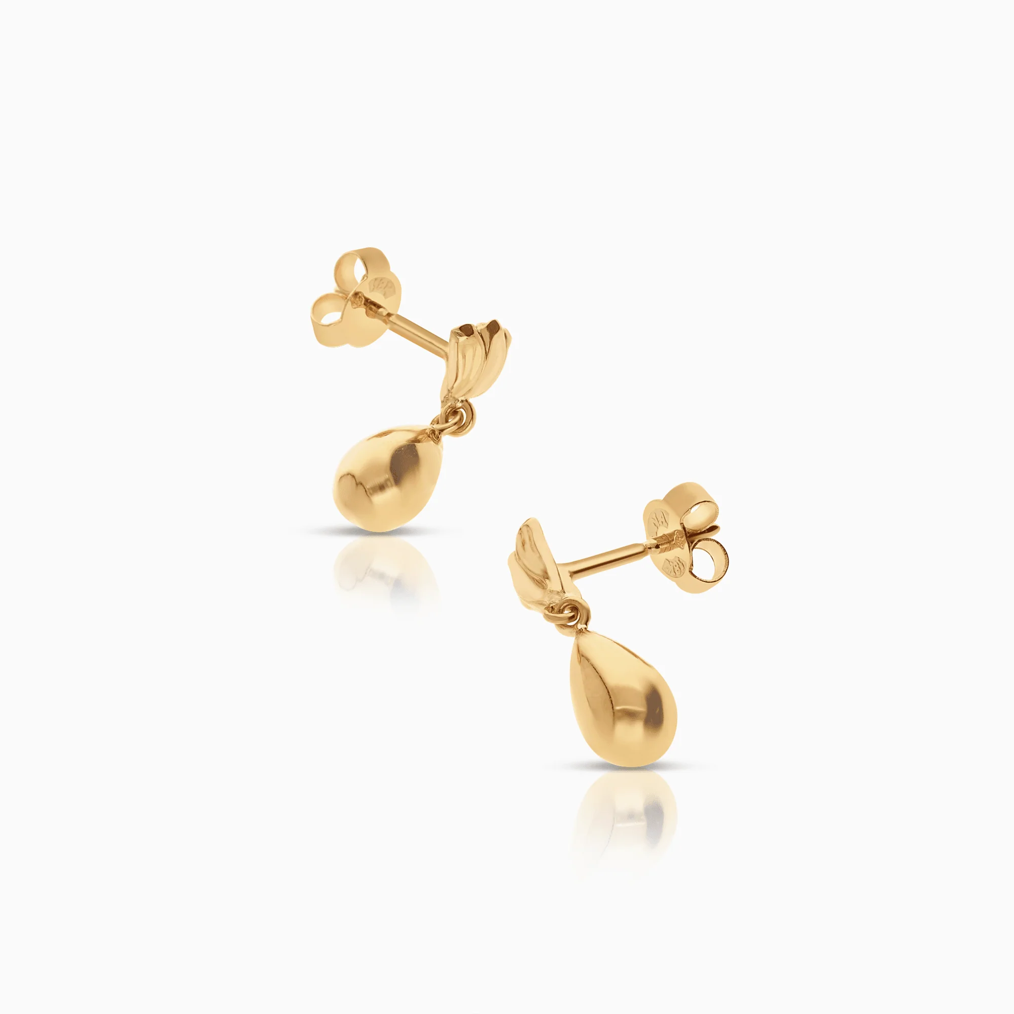 Gold drop earrings 1.67g 18K gold - Image 2